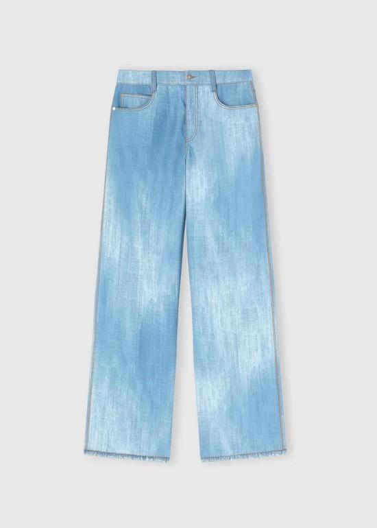 Ermanno Scervino Pantaloni a Palazzo Blu effetto Denim D487P367TEEMYS4217 ERMANNO SCERVINO