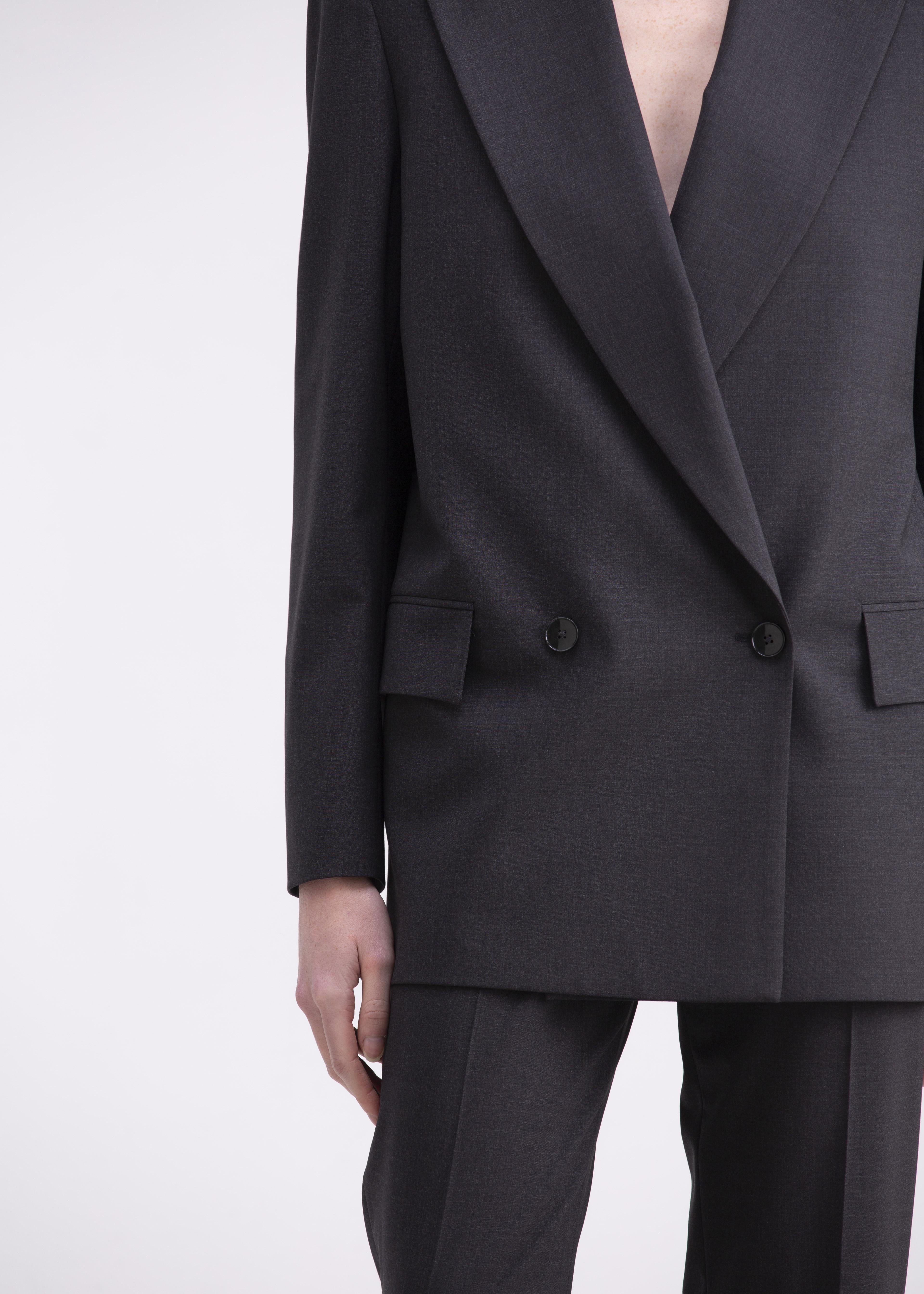 Giacca doppiopetto grigia GC01ROA1031900 GENTE