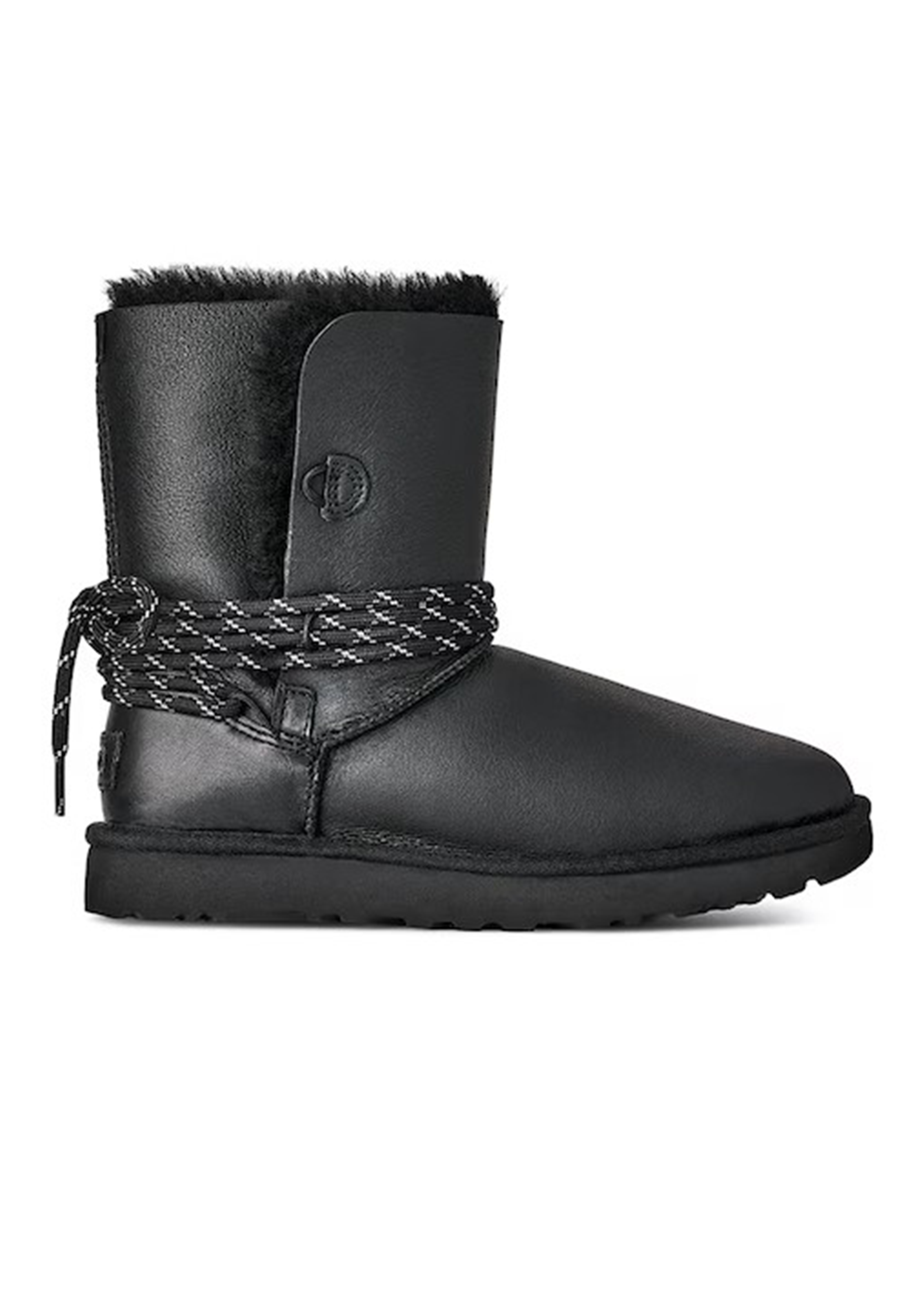 Sstivali Ugg Classic Bailey Tie Leather neri 1176090BLK UGG