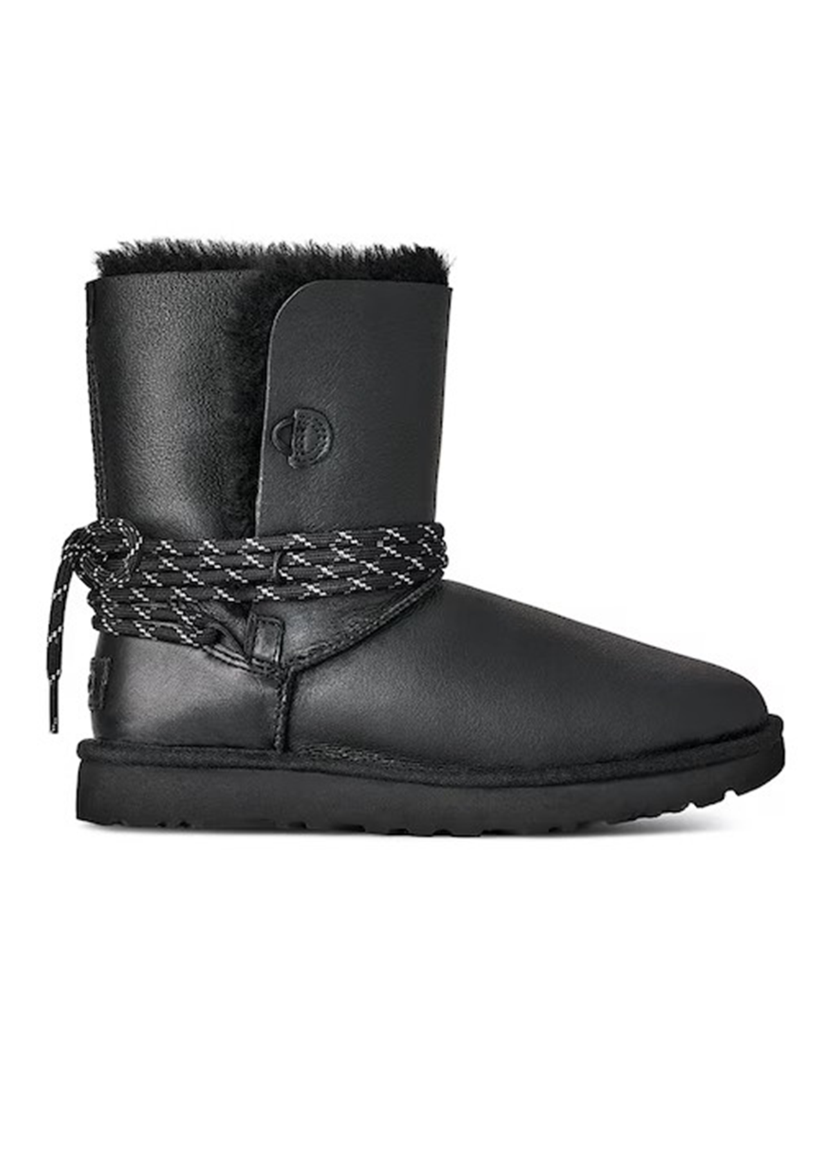 Sstivali Ugg Classic Bailey Tie Leather neri 1176090BLK UGG
