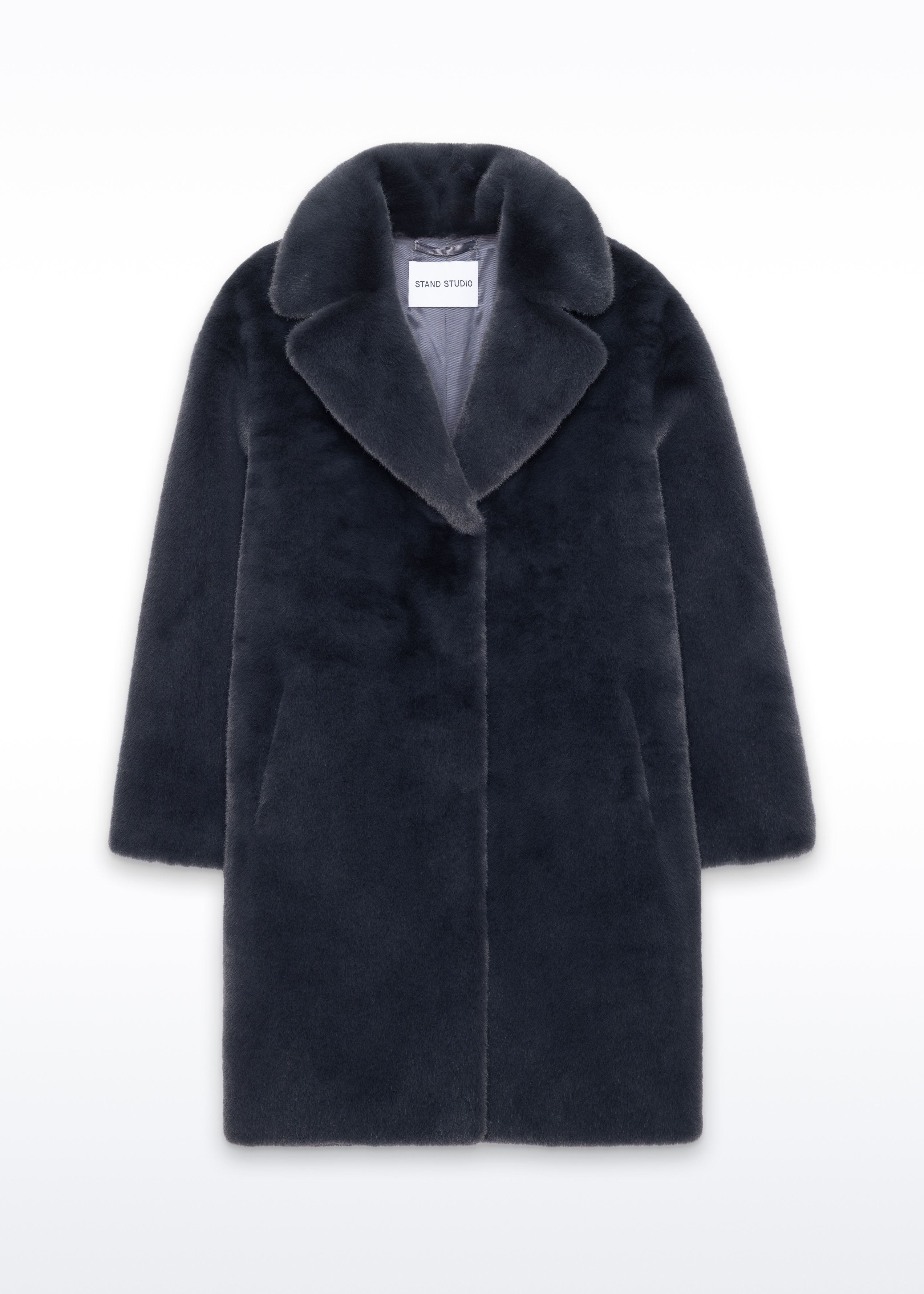 Cappotto grigio Camille in pelliccia sintetica 61137907085020 STAND STUDIO