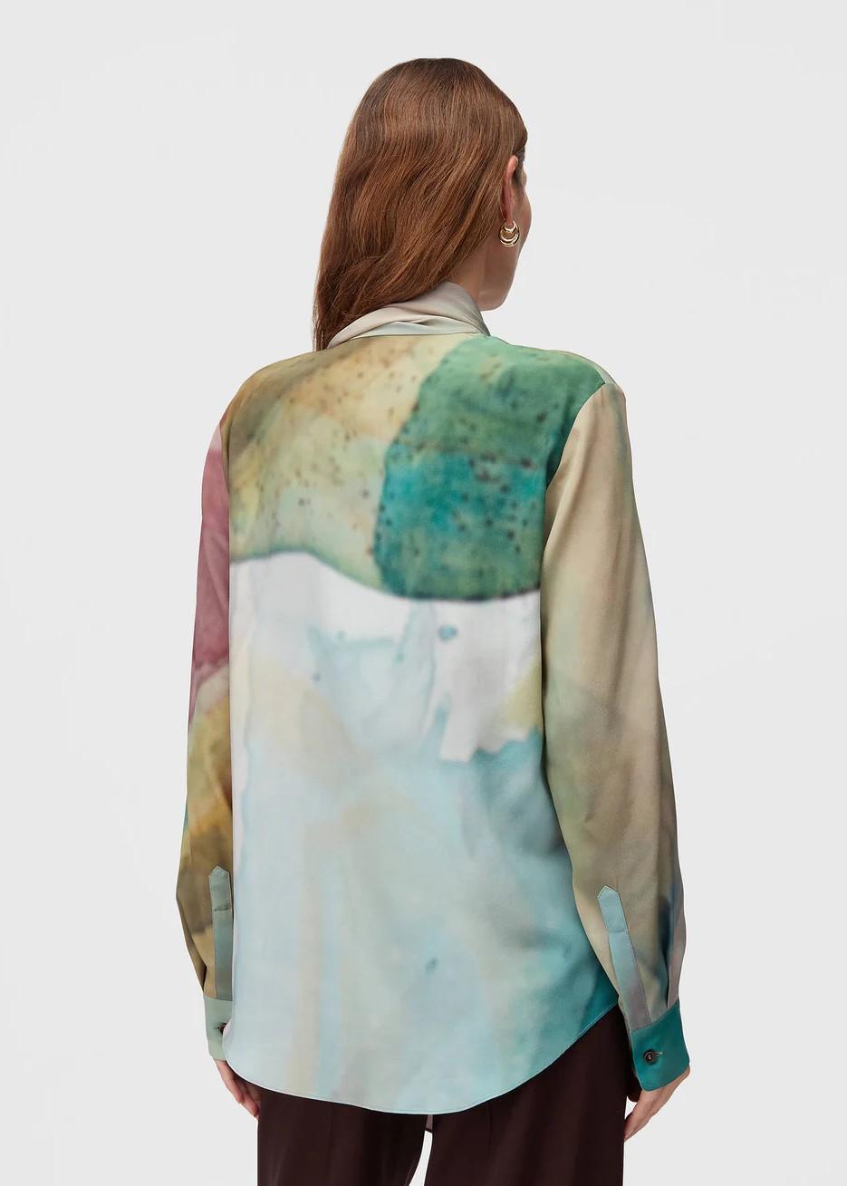 Camicia Multicolore 100% seta con sciarpa 02WFATO008SP00MLT000 RETORI