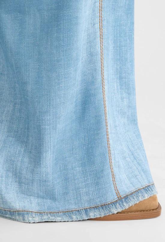 Ermanno Scervino Pantaloni a Palazzo Blu effetto Denim D487P367TEEMYS4217 ERMANNO SCERVINO