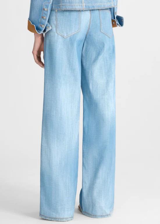 Ermanno Scervino Pantaloni a Palazzo Blu effetto Denim D487P367TEEMYS4217 ERMANNO SCERVINO