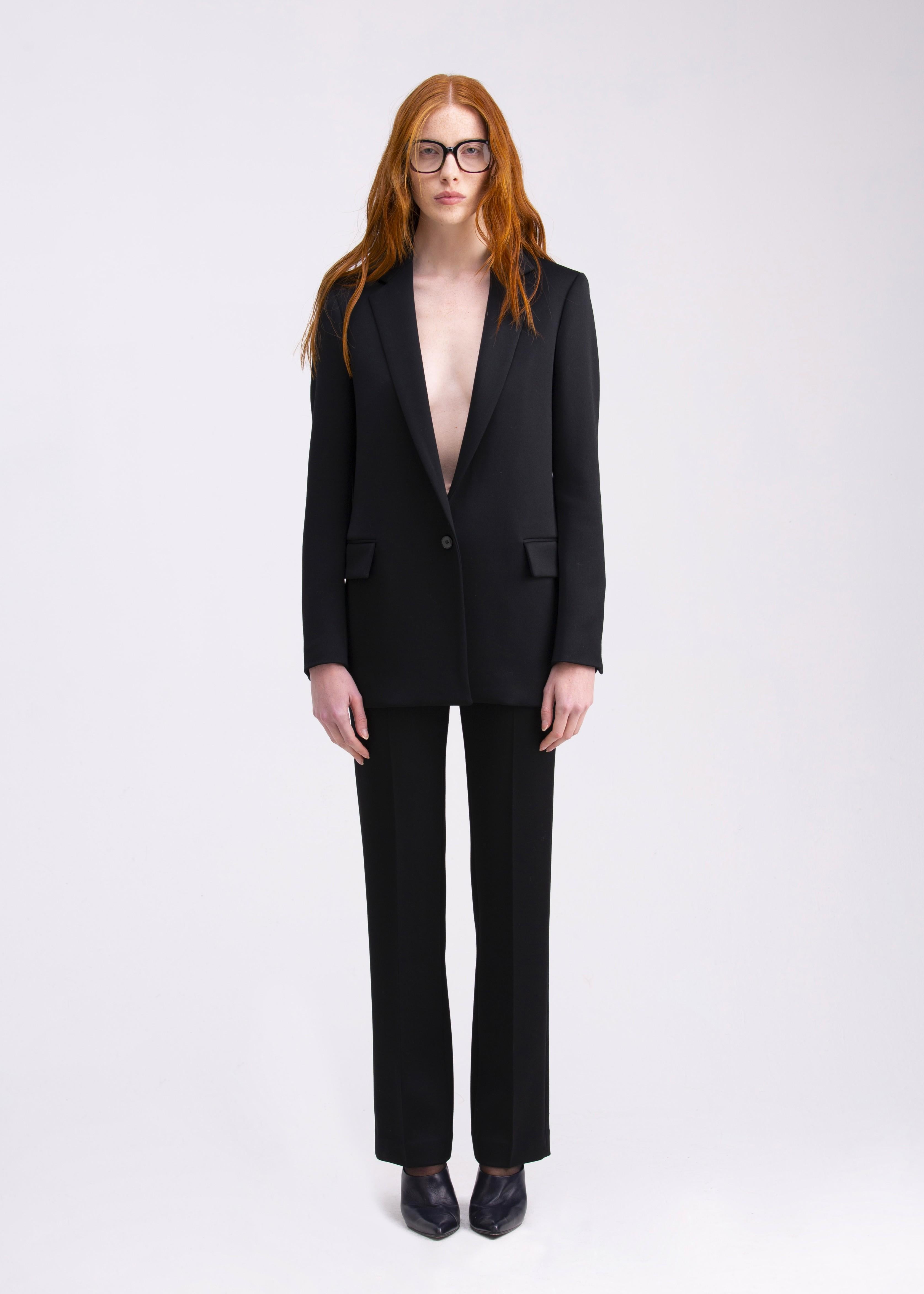 Pantaloni dritti classici neri PN02-23ROA1023999 GENTE