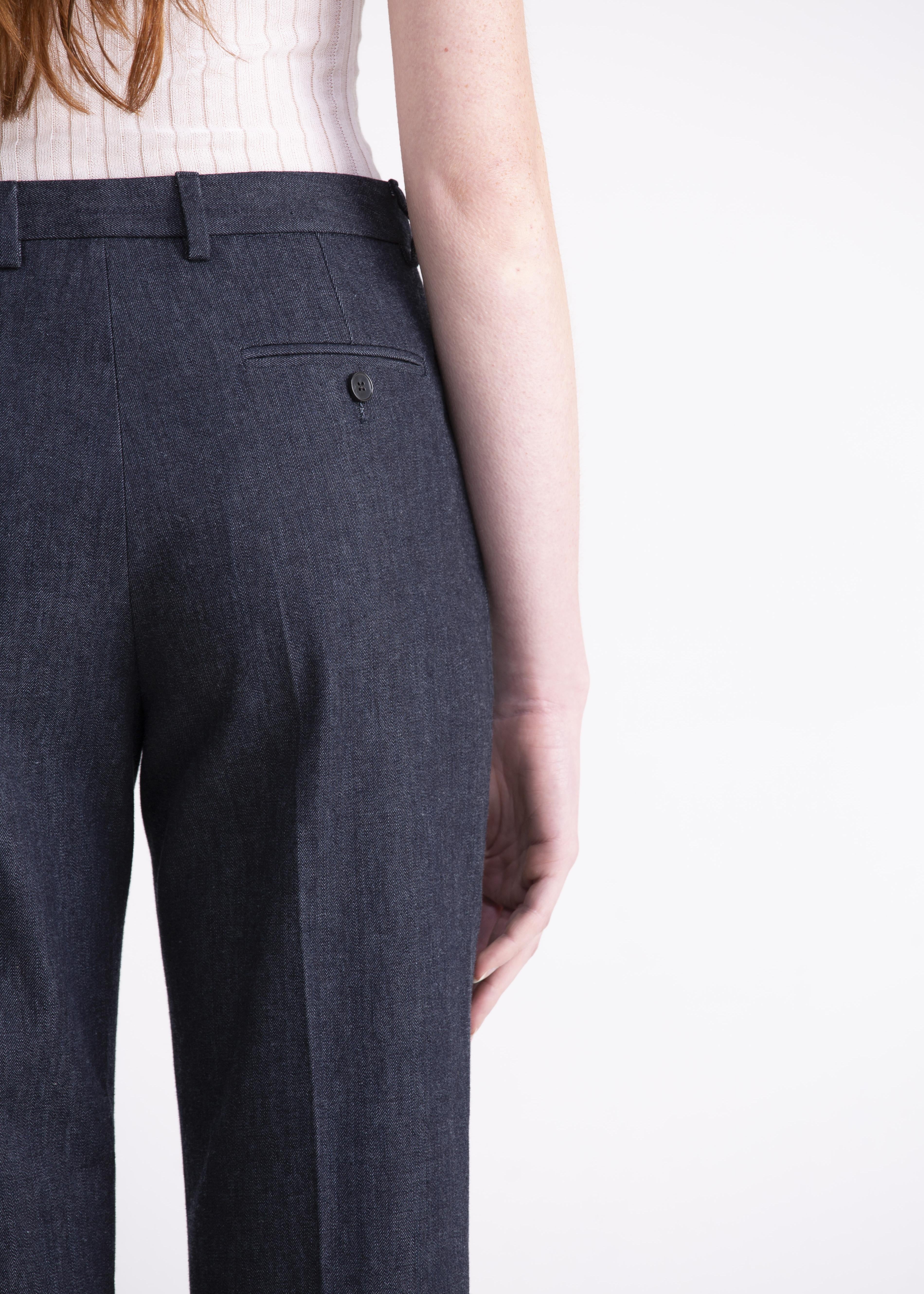 Pantaloni dritti denim con cinturino, passanti e tasche PN01-22ROA1022T1820 GENTE