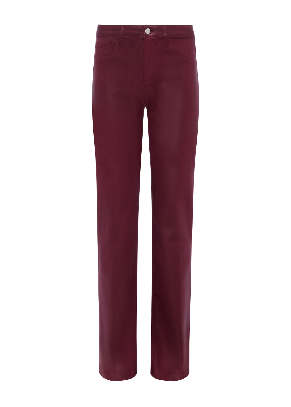 Jeans a gamba larga effetto pelle bordeaux 2790PDDCDAPC L'AGENCE