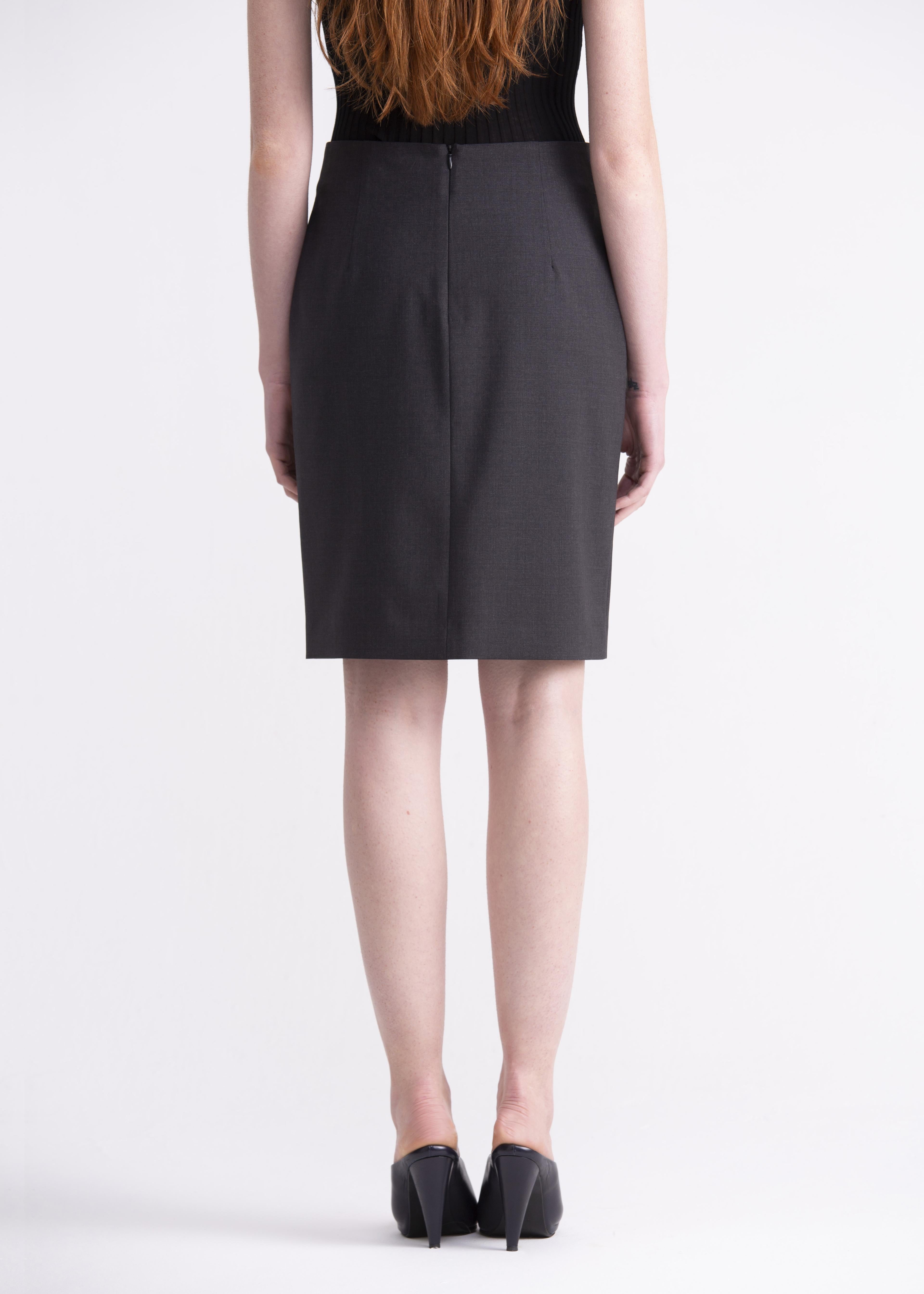 Gonna a tubino classica grigia GN05ROA1031900 GENTE