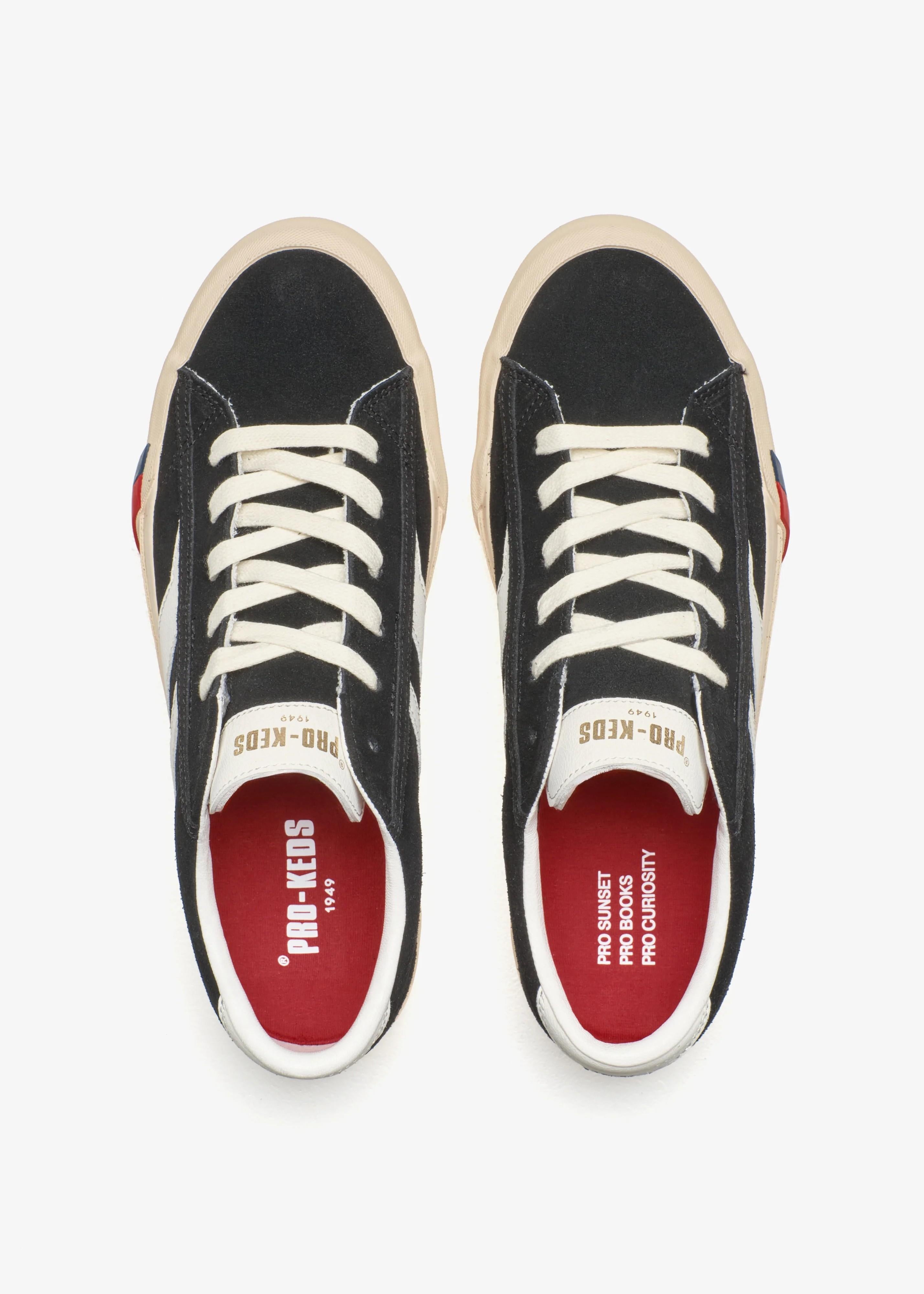 Sneakers Royal Classic in Sued Nera e Bianca RC226SLWLSBL00001 PRO KEDS