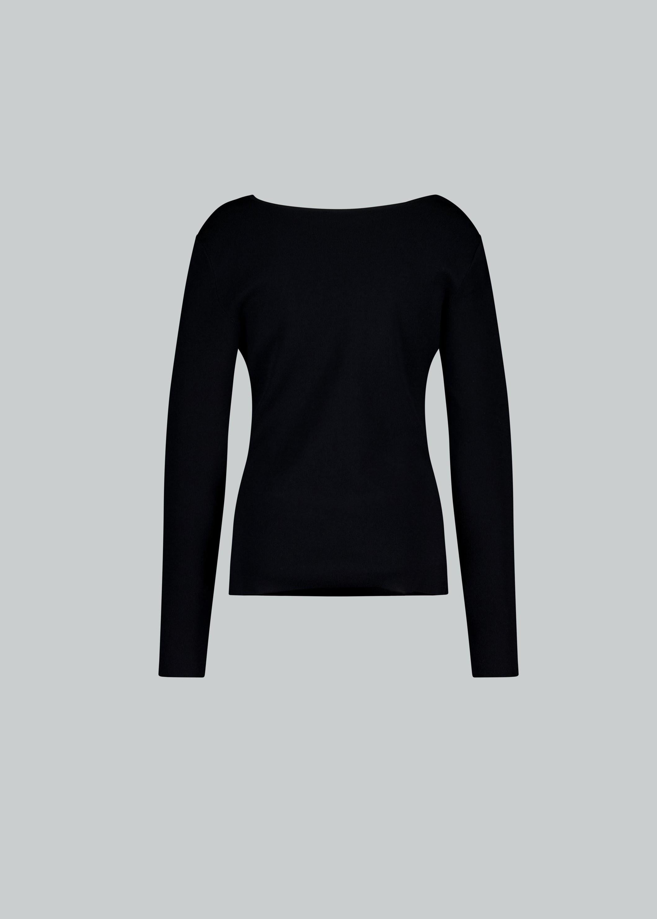 Danamè Maglia Petra con scollo aperto Nera 426SS4808KBLACK DANAMÉ