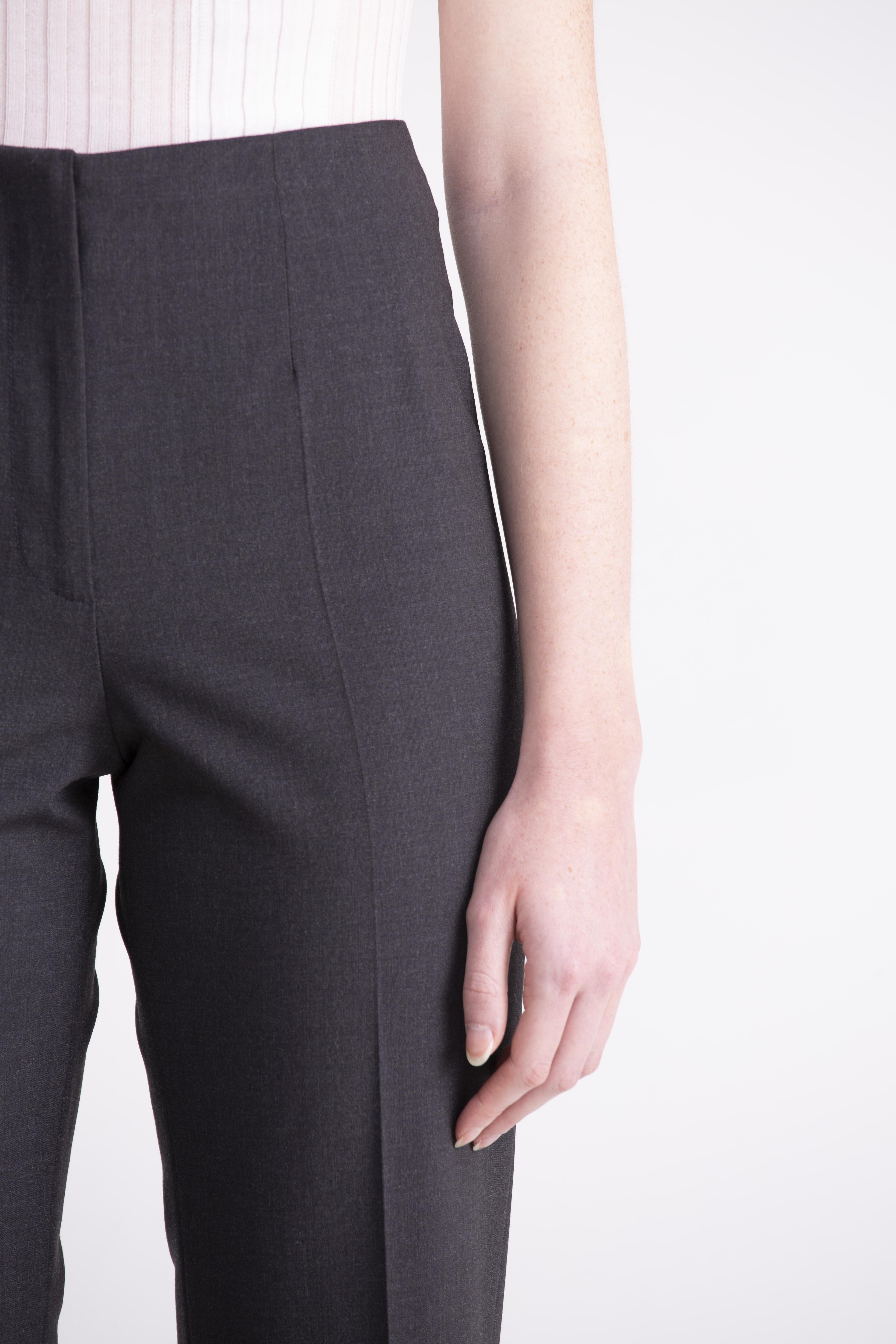 Pantaloni dritti classici grigi PN02ROA1031900 GENTE