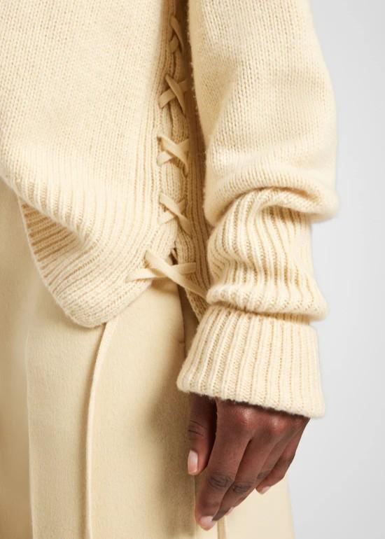 Maglione in puro cashmere con intreccio artigianale D475M716BHZ20704 ERMANNO SCERVINO