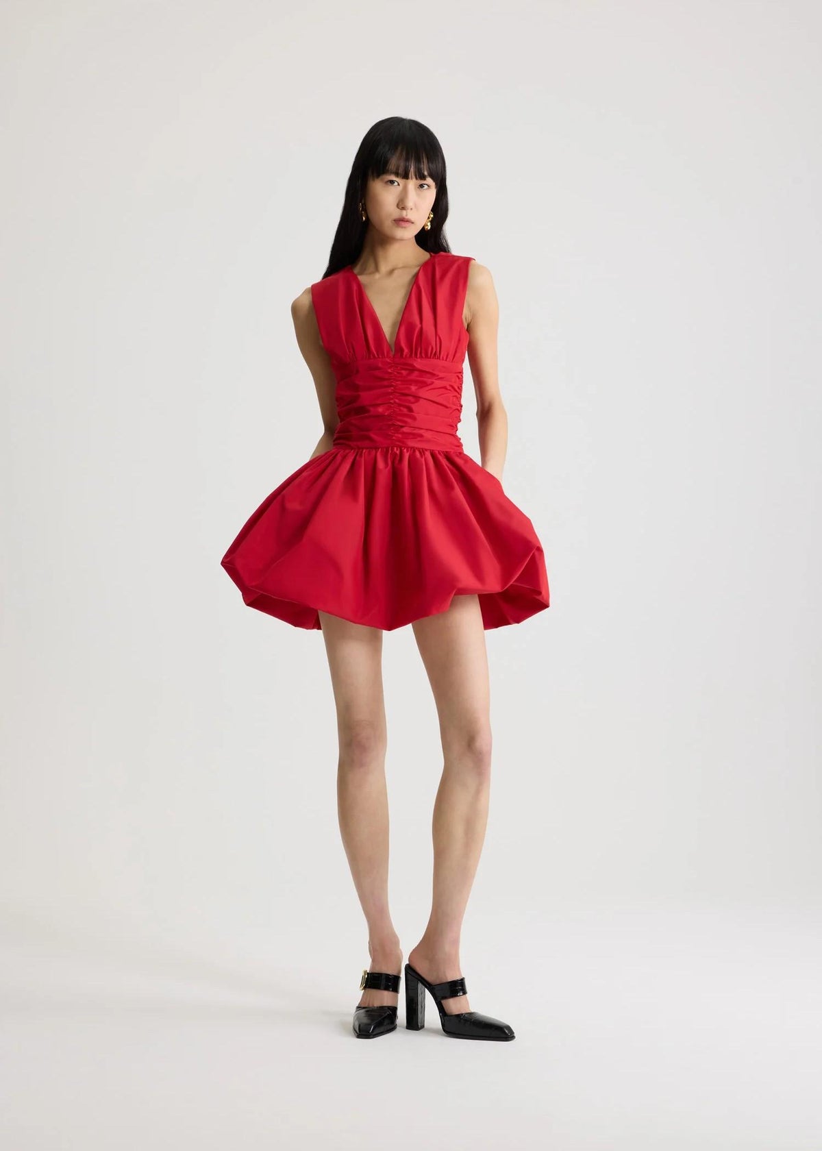 Mini abito rosso con fiocco sulla schiena DR2140011308R PATOU