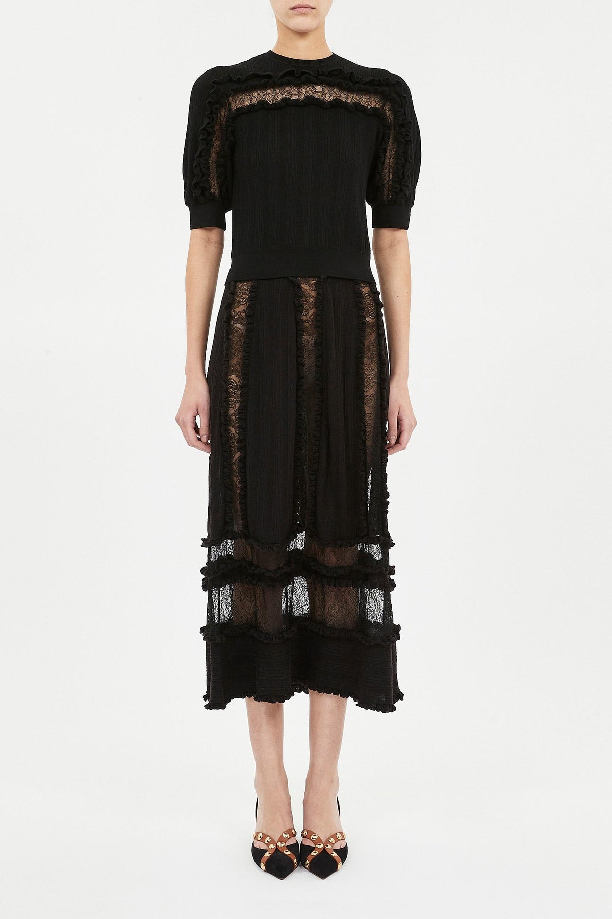 salima short sleeve knit FA250700NOI ULLA JOHNSON