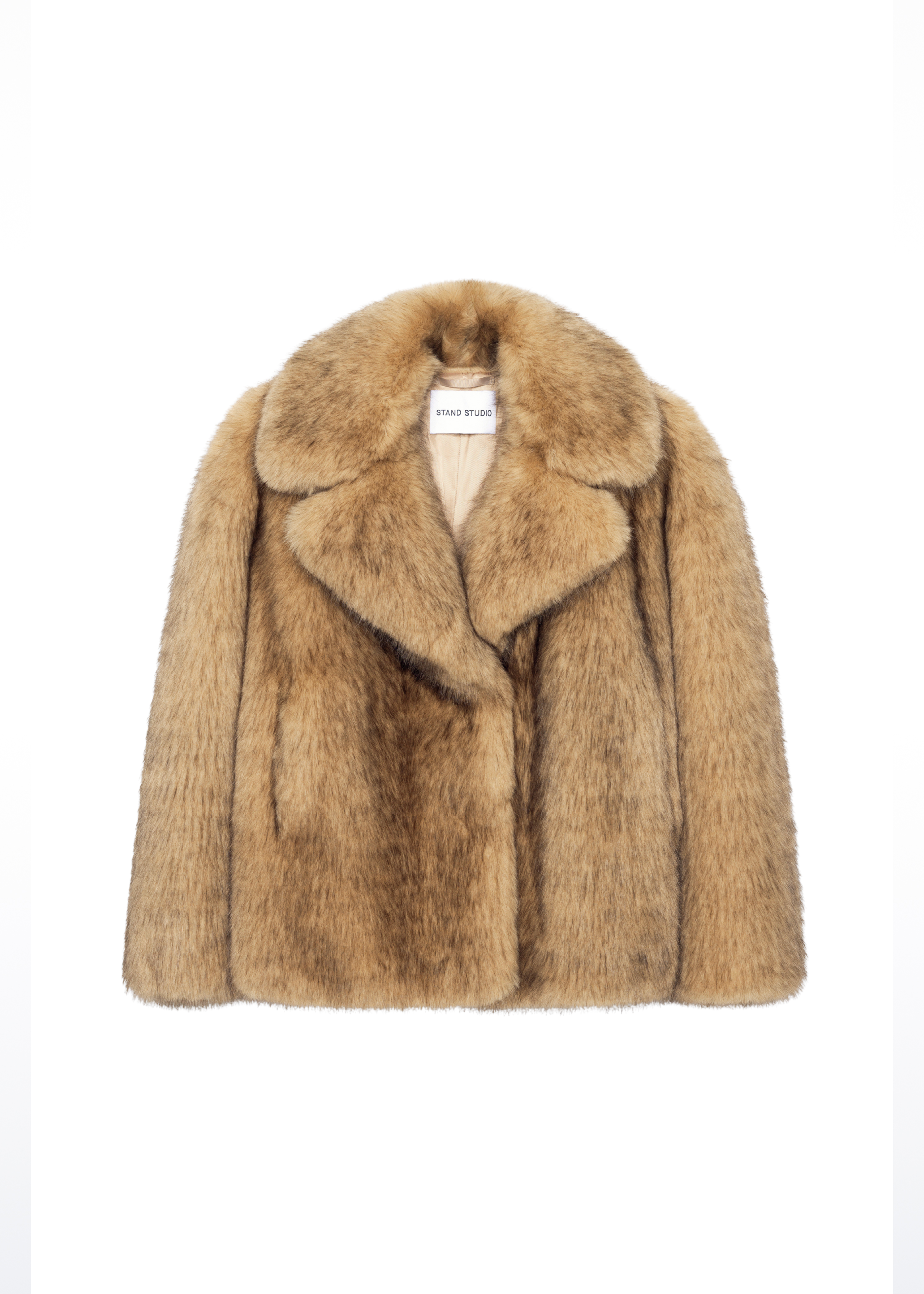 Giacca Valentina beige in pelliccia sintetica 66552916410200 STAND STUDIO