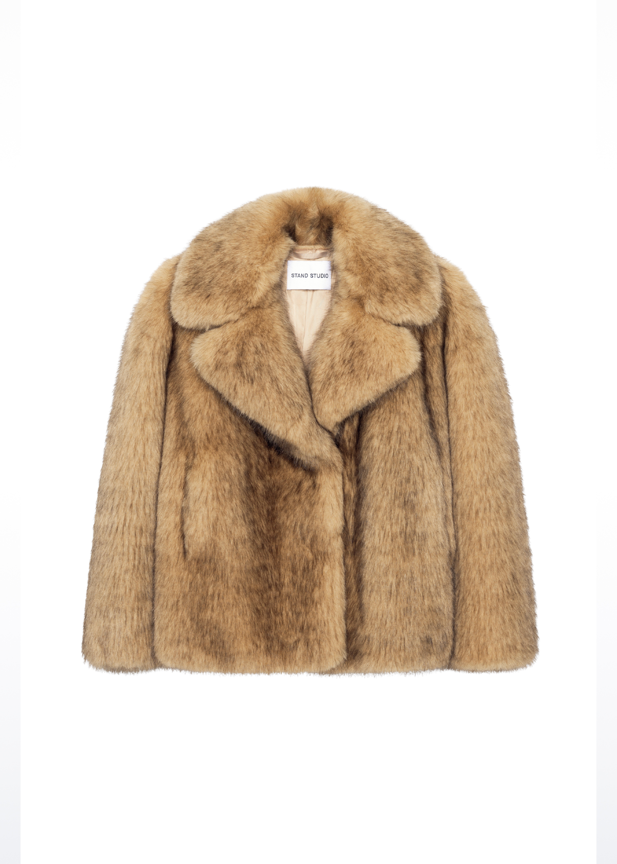 Giacca Valentina beige in pelliccia sintetica 66552916410200 STAND STUDIO