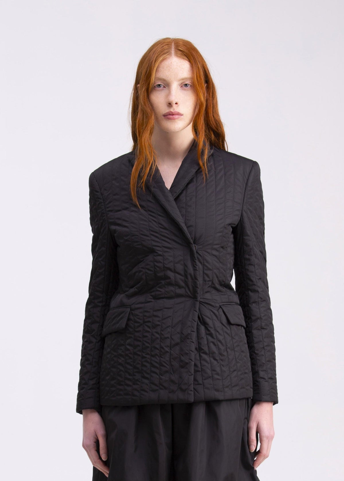 Giacca doppiopetto 6 bottoni trapuntata nera GC04ROA1010T999 GENTE