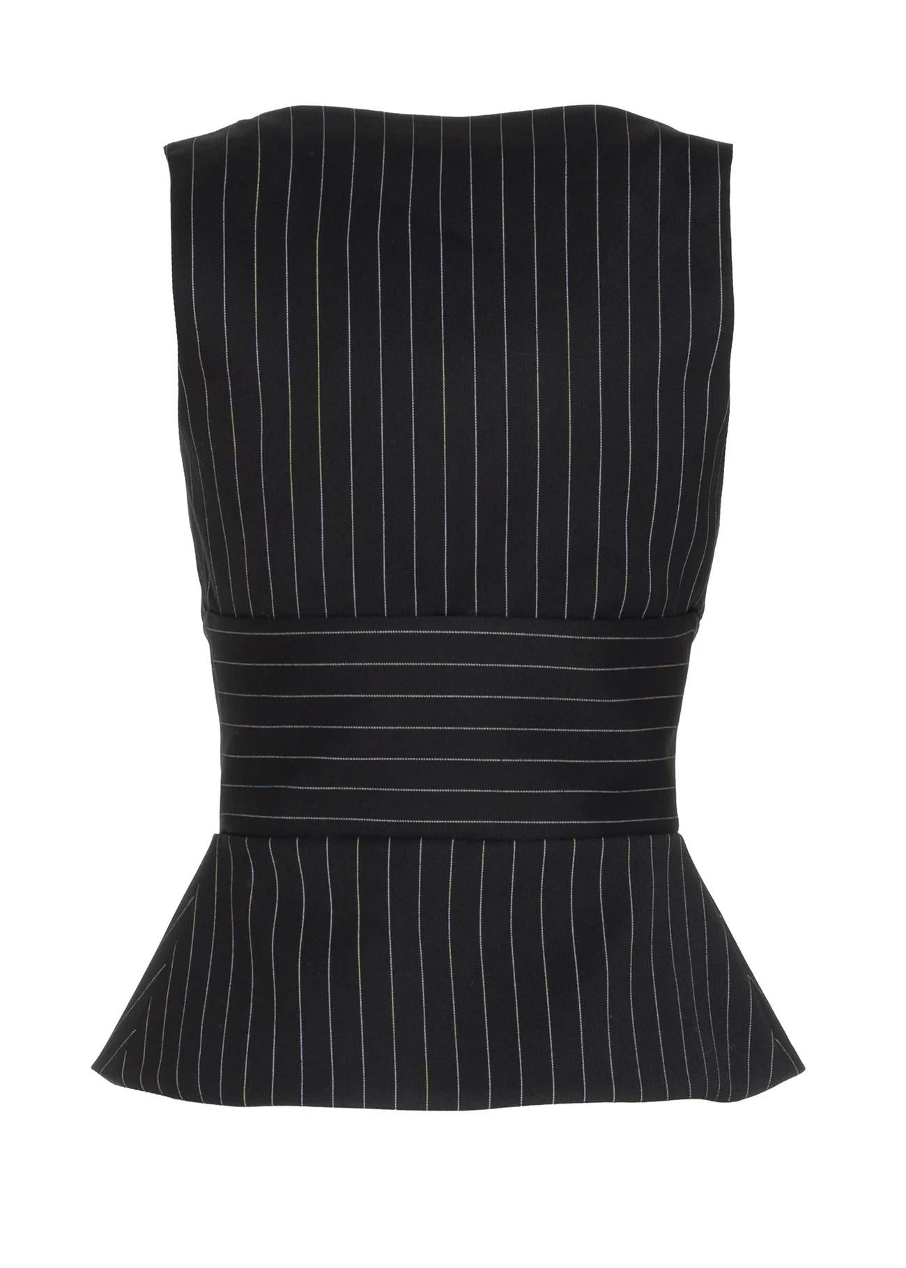 Bustier Gessato nero con lacci 8916TR40001 LES FILLES D'EVA