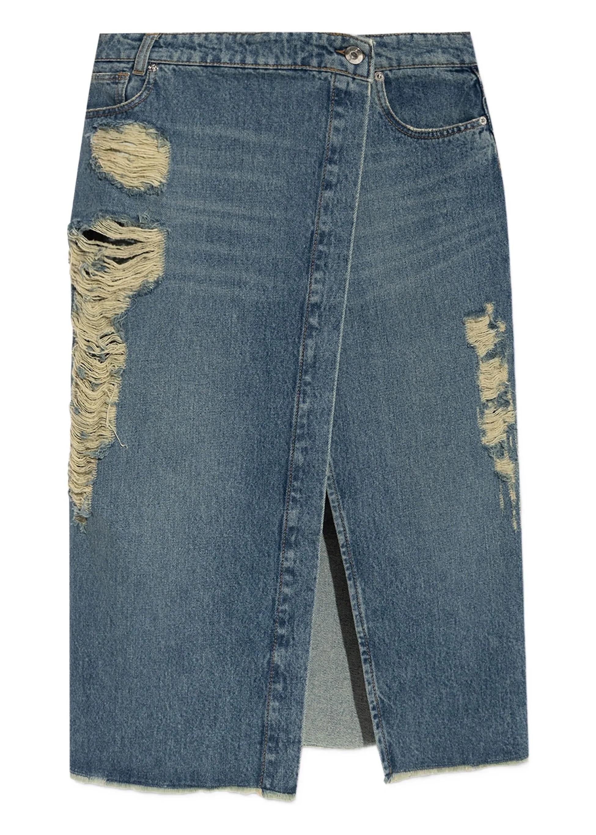 Gonna Demin a portafoglio con spacco A522J212AD06C1 BLUMARINE