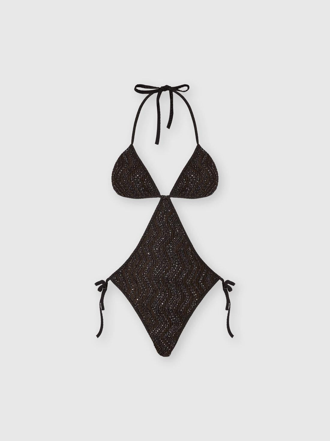 Trikini nero a rete zig zag con paillettes MS26SP0RBV00ITS80EQ MISSONI