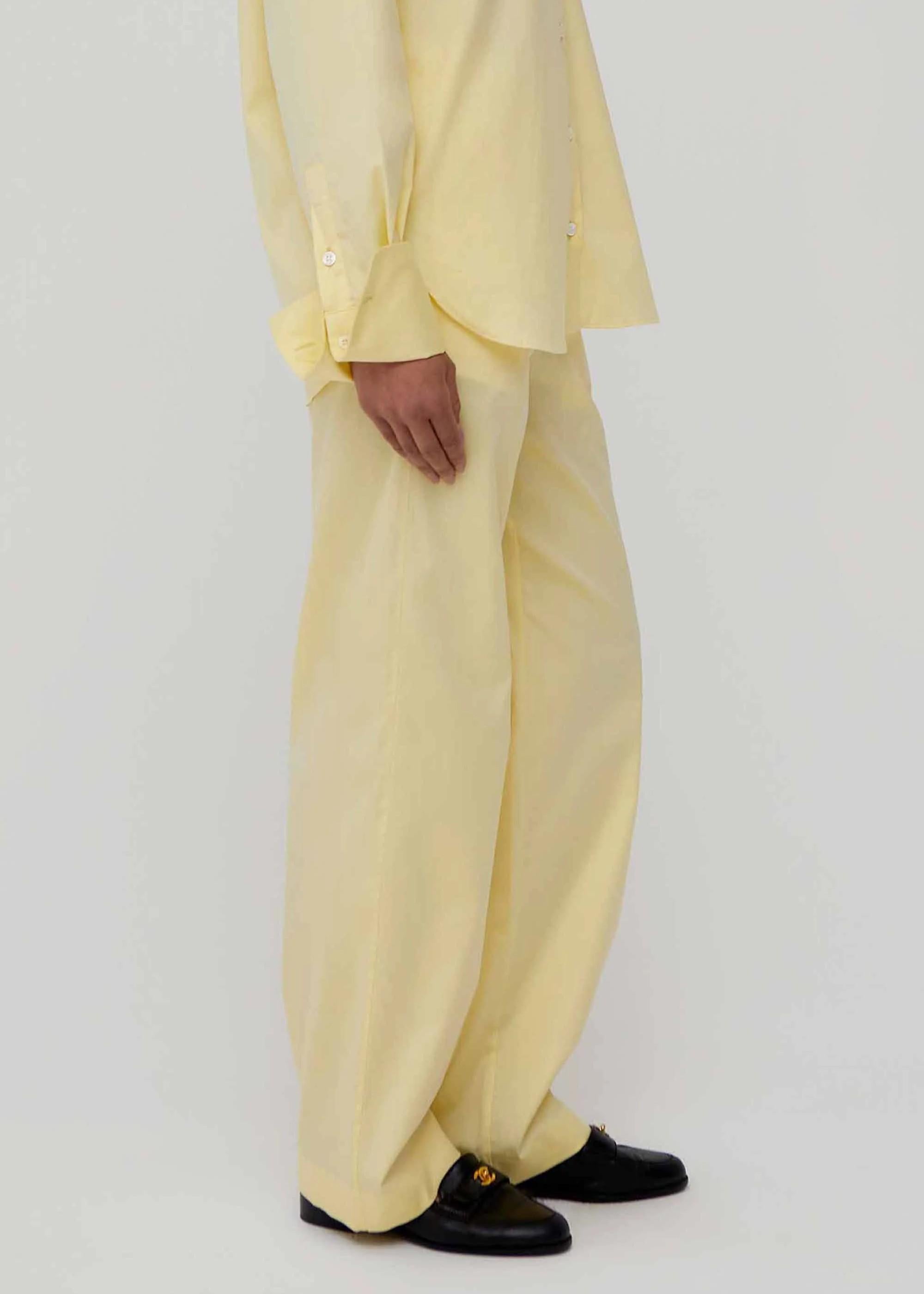 Amiya Pantalone Britannia Giallo in Popeline AM55YELLOW AMIYA