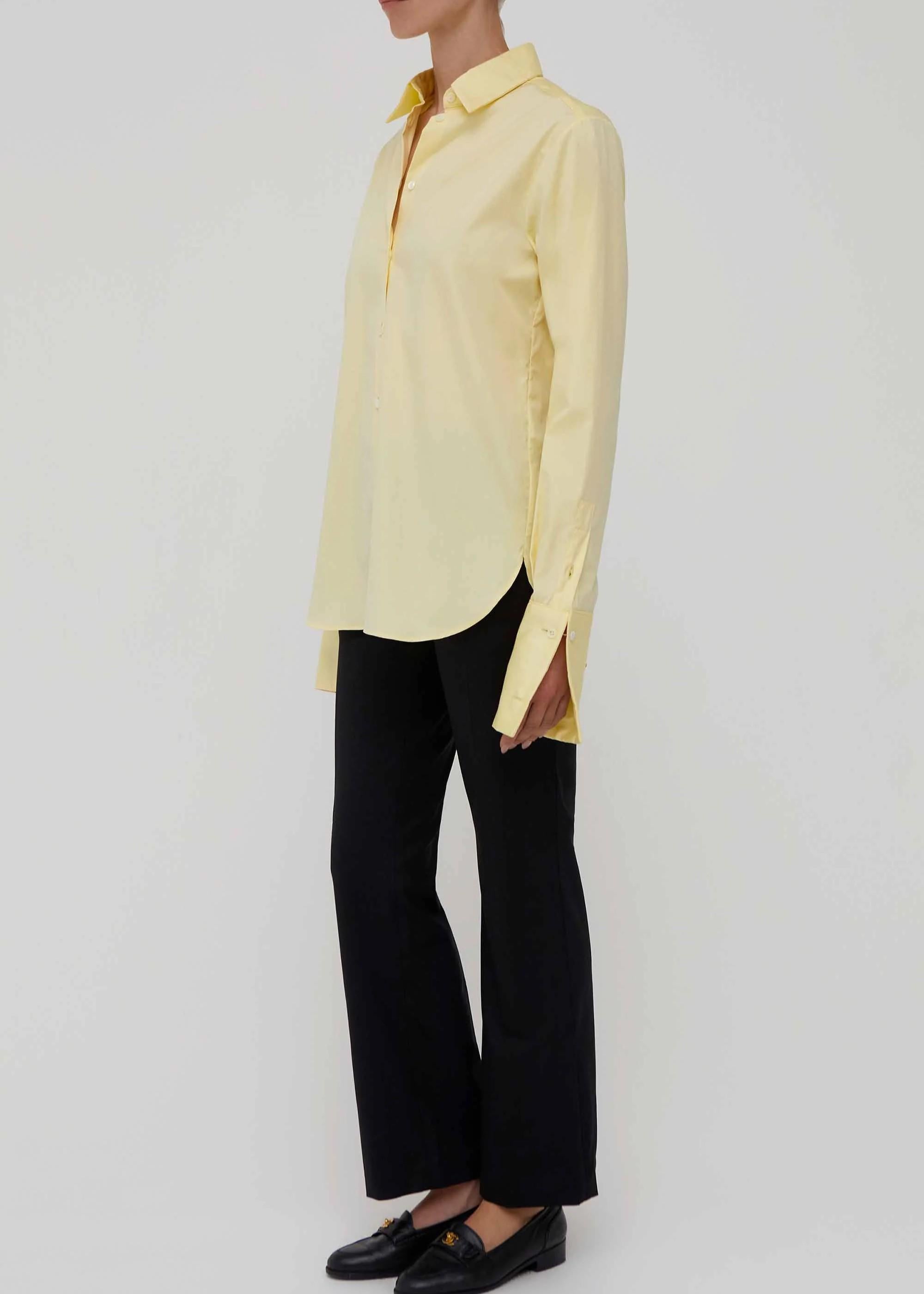 Amiya Camicia Britannia Gialla in Popeline AM39YELLOW AMIYA