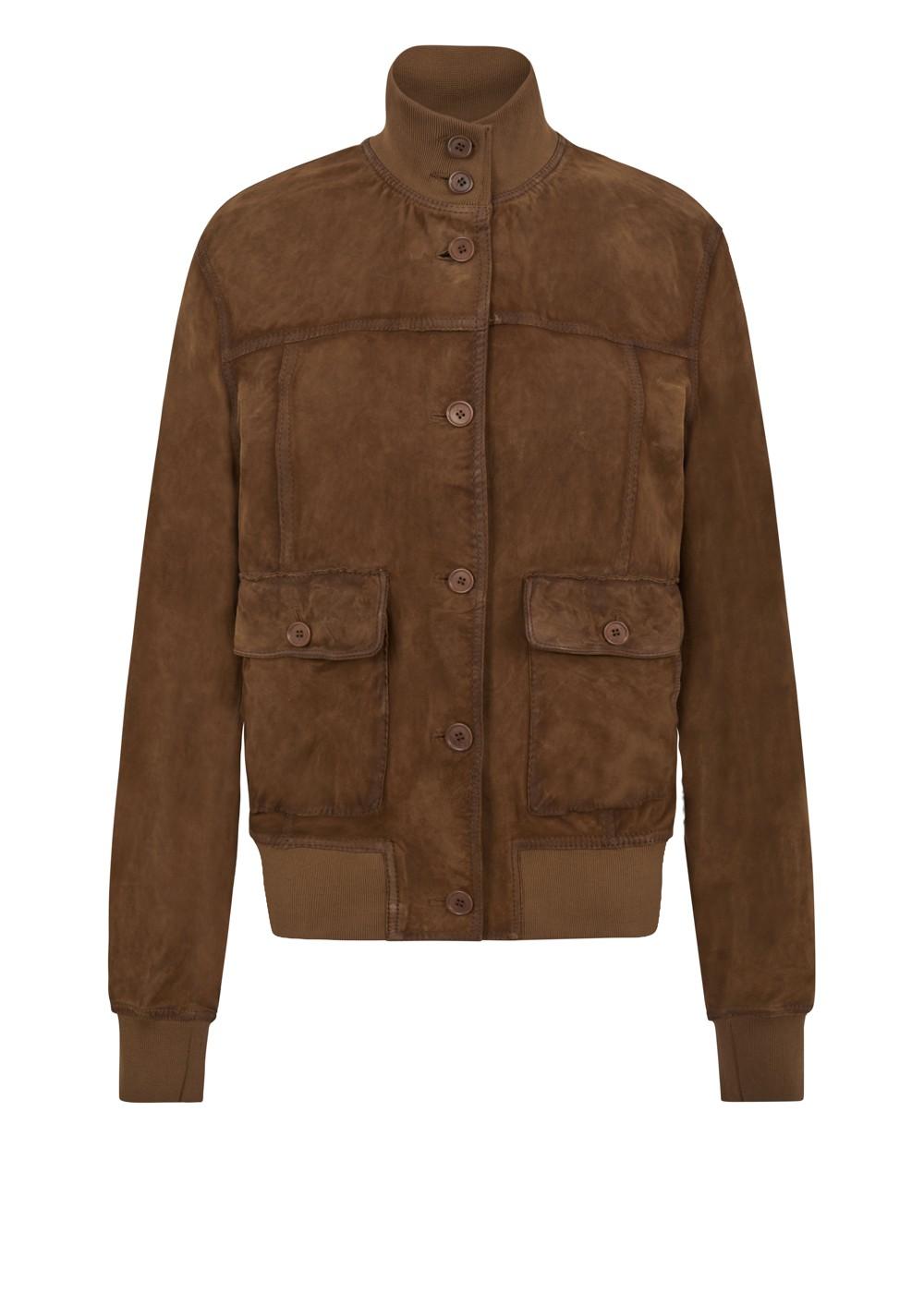 Giubbotto in Suede Marrone con tasche MARFAD431846066 P.A.R.O.S.H.