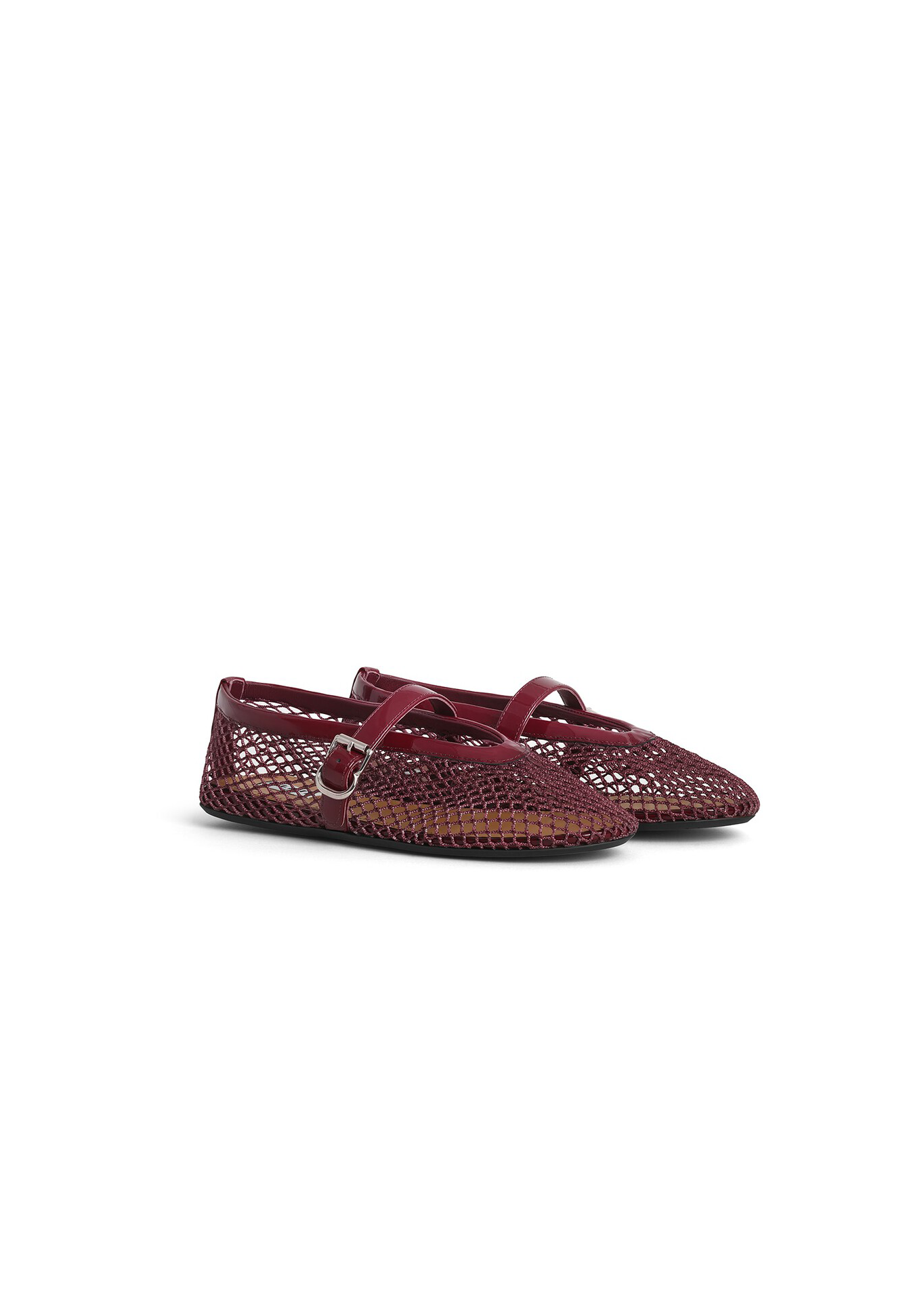 Ballerine in rete bordeaux AA3A029TK007325 - ROUGE GRENAT ALAÏA