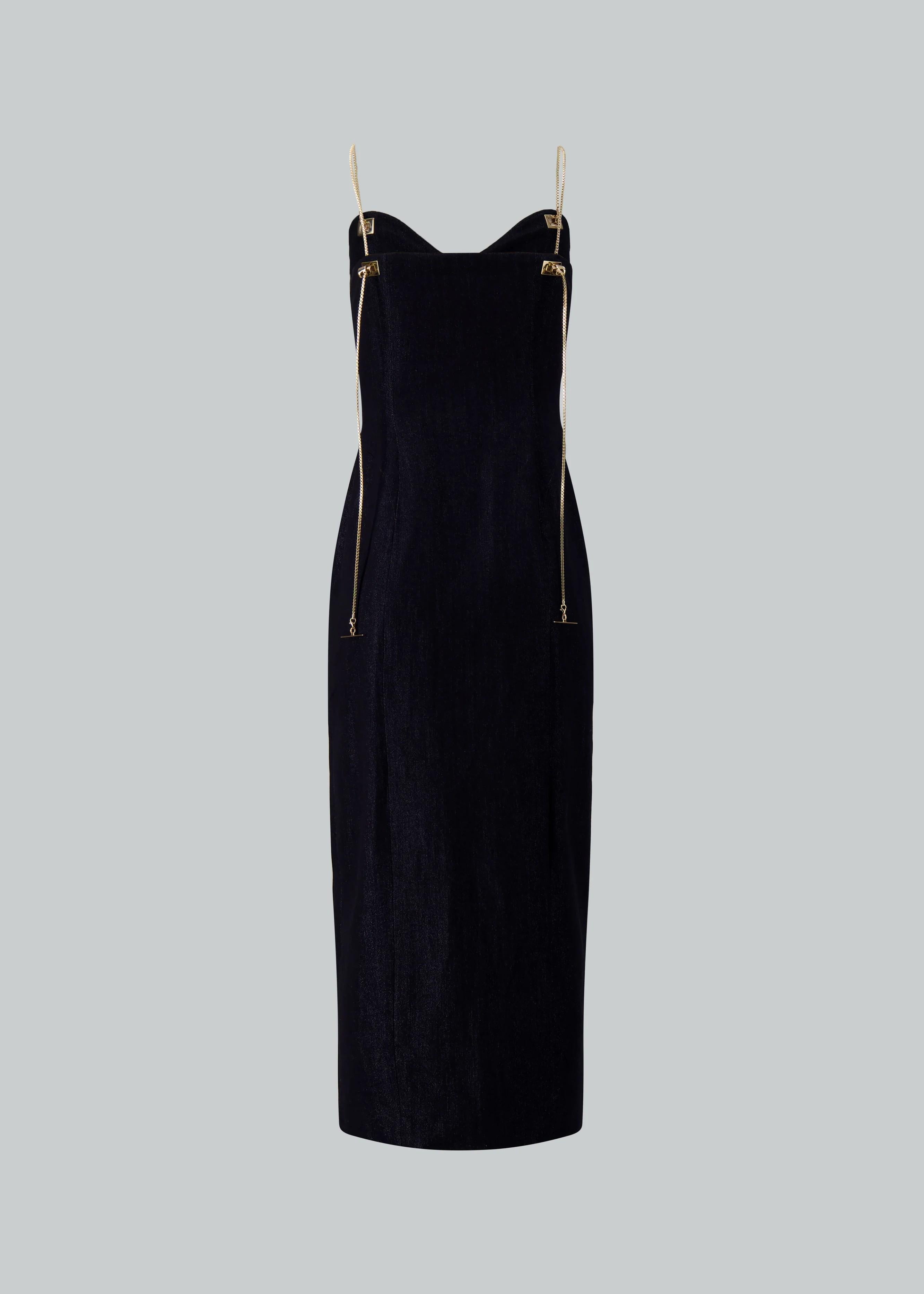 Danamè Abito Midi Flavia In denim Luminoso Blu 626SS6802DSHIMMERING INDIGO DANAMÉ