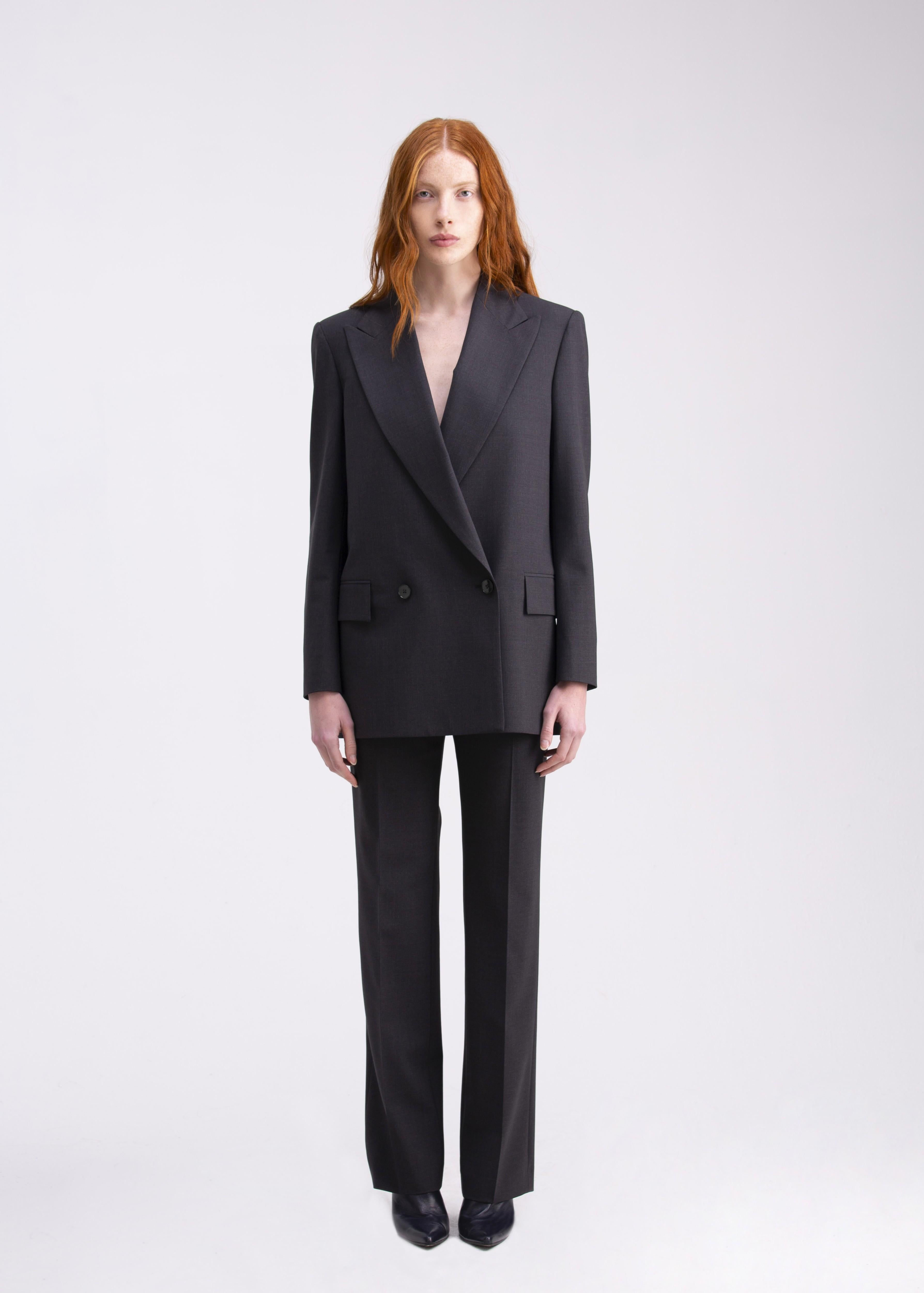 Giacca doppiopetto grigia GC01ROA1031900 GENTE