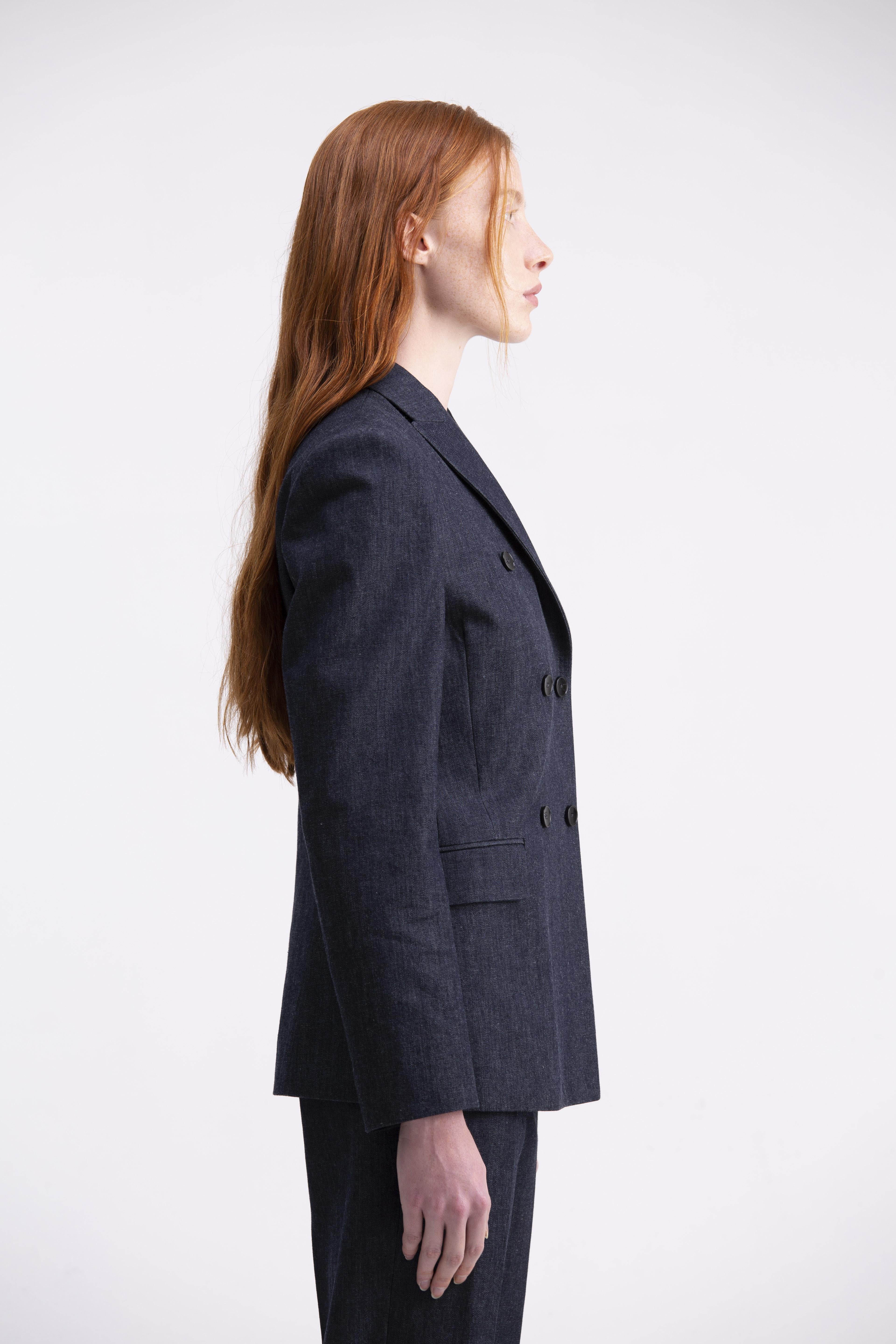 Giacca doppiopetto 6 bottoni denim GC03-22ROA1022T2820 GENTE