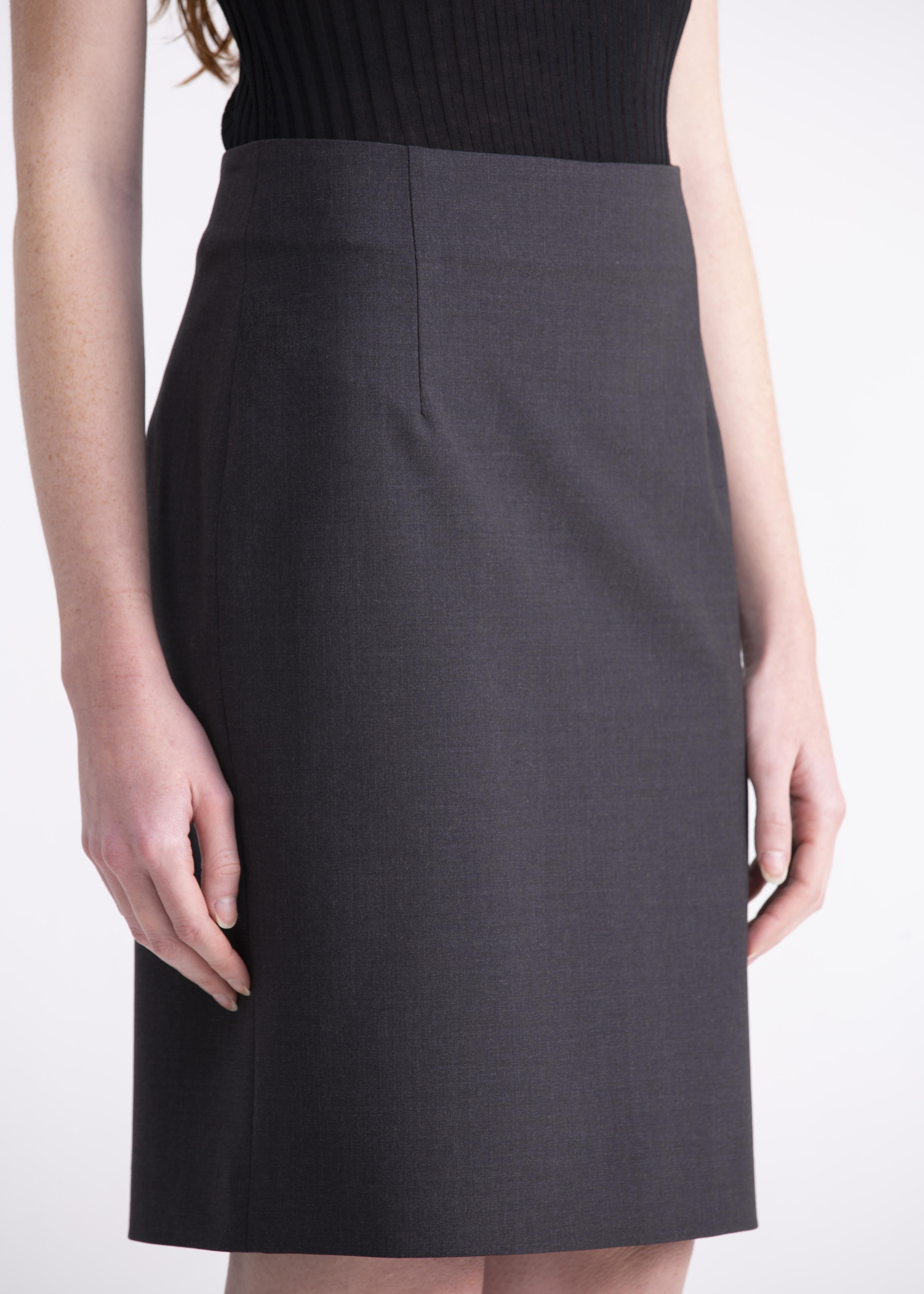 Gonna a tubino classica grigia GN05ROA1031900 GENTE