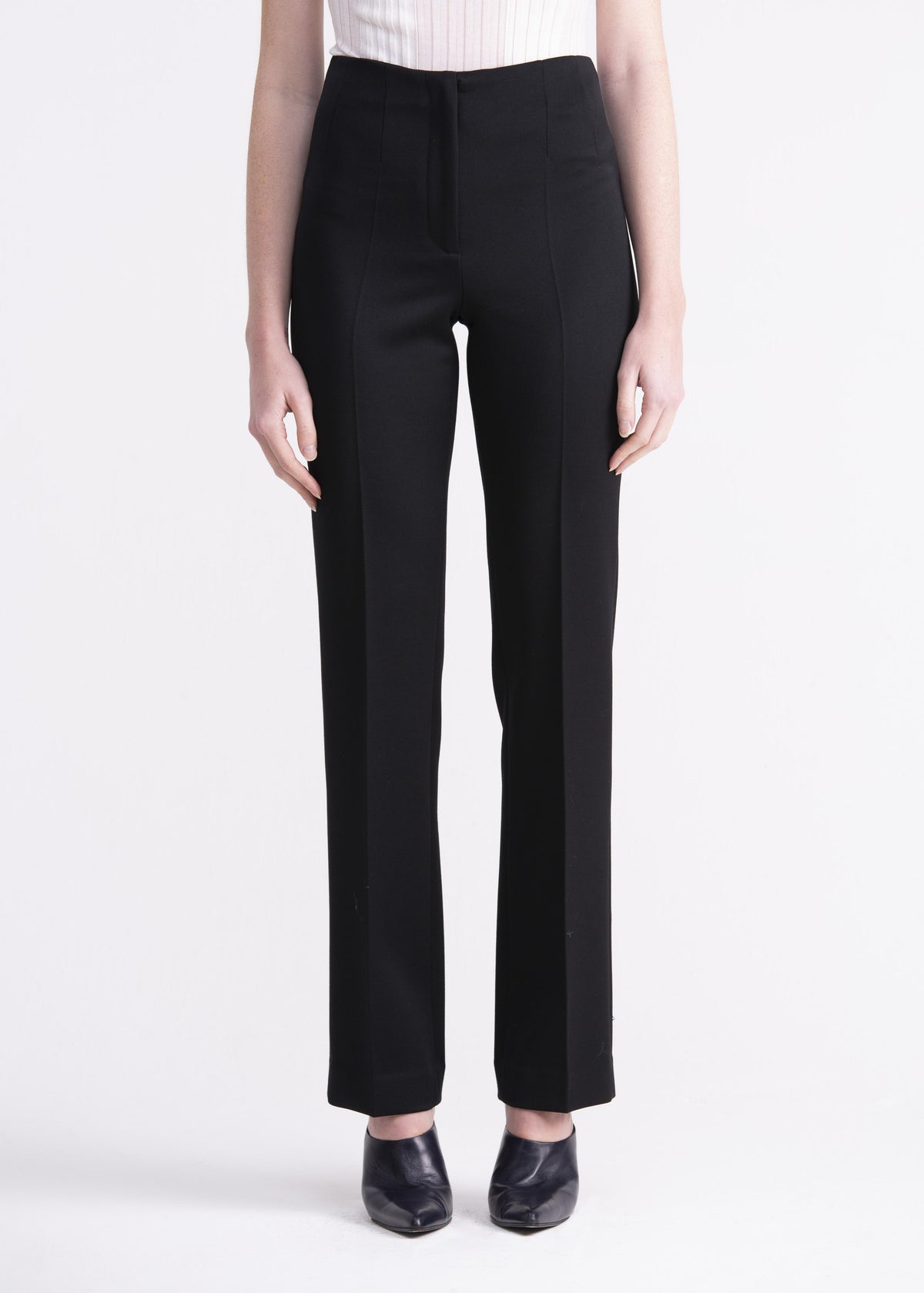 Pantaloni dritti classici neri PN02-23ROA1023999 GENTE