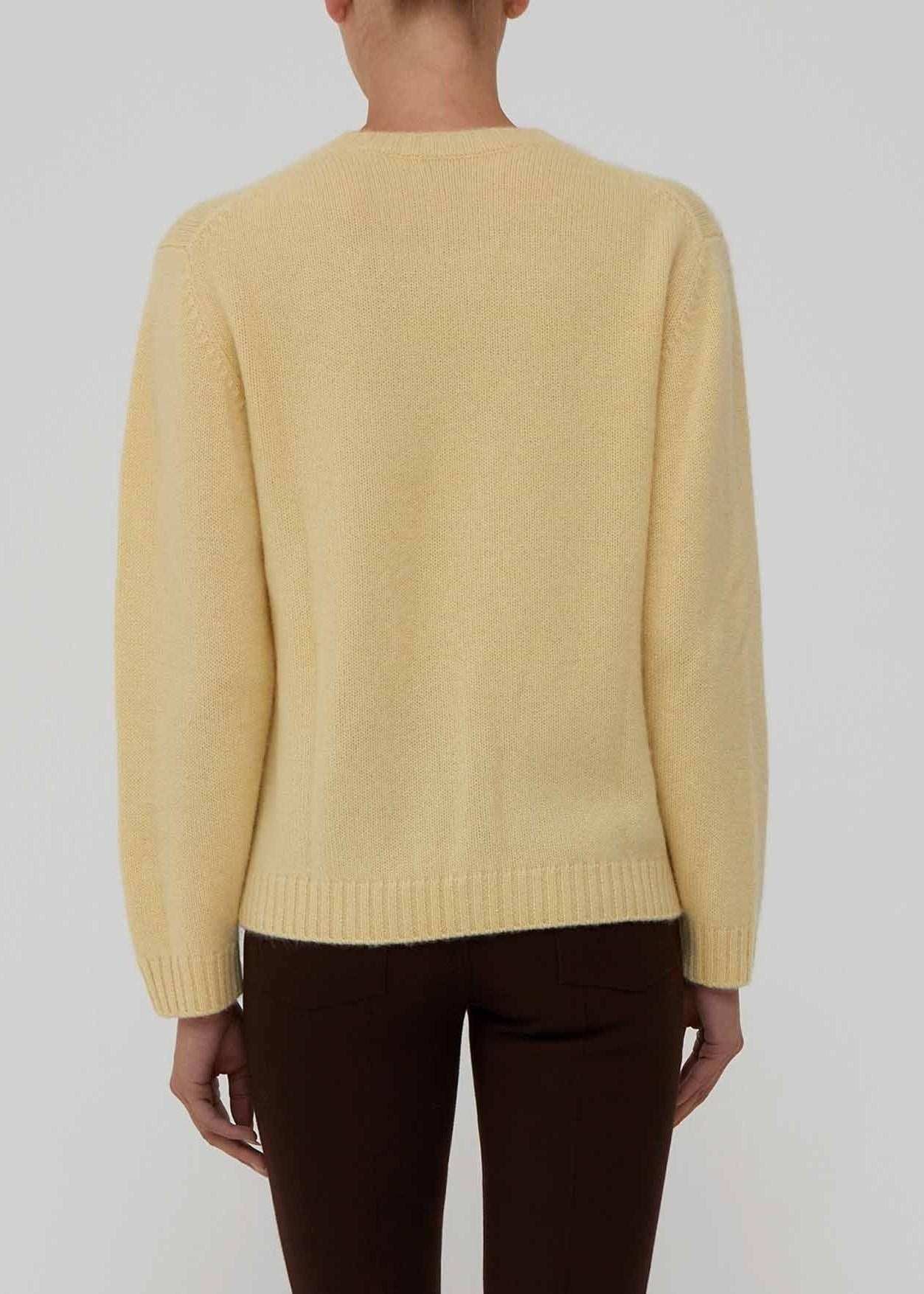 Maglione in cashmere giallo modello over AM41YUZU AMIYA