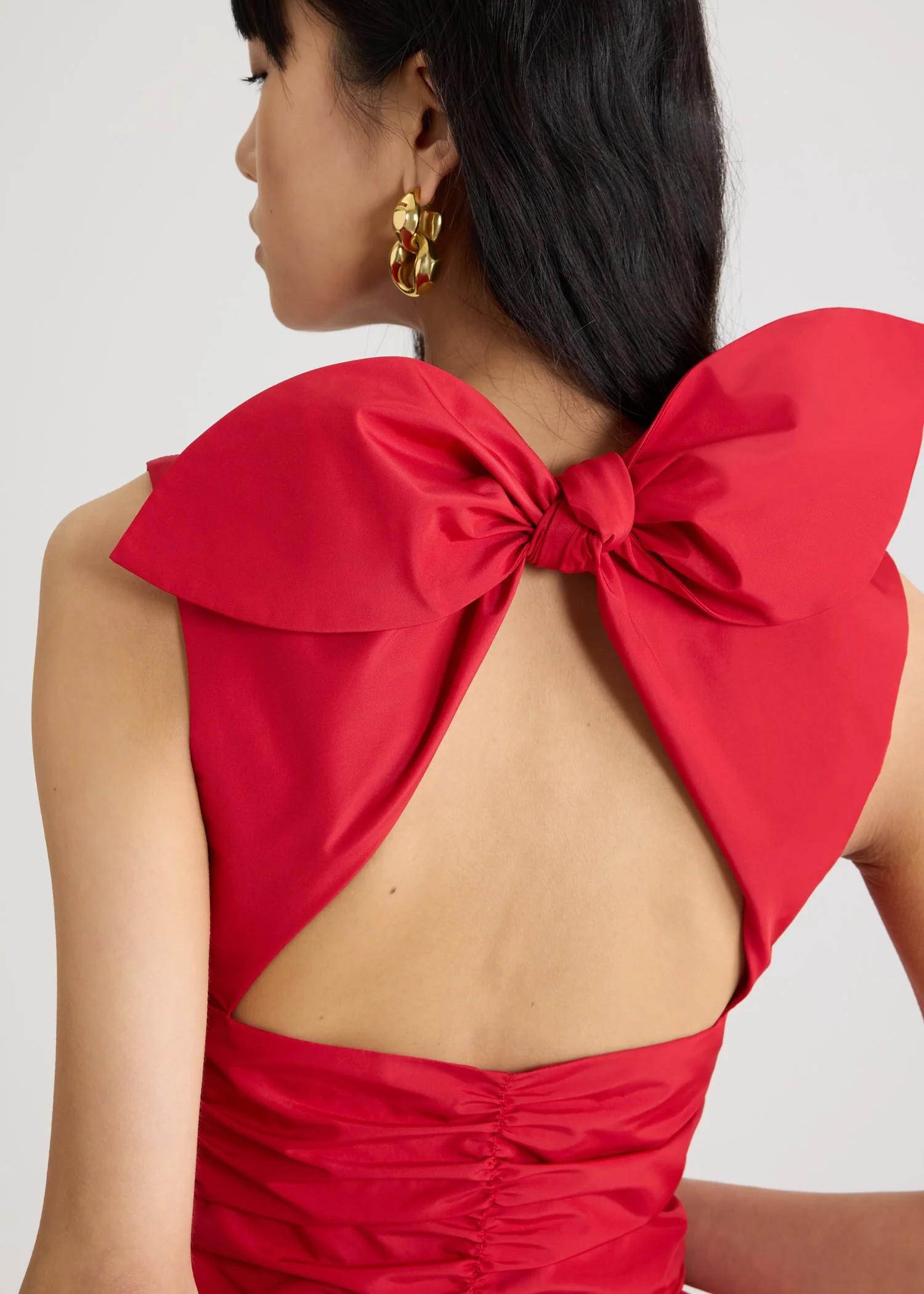 Mini abito rosso con fiocco sulla schiena DR2140011308R PATOU