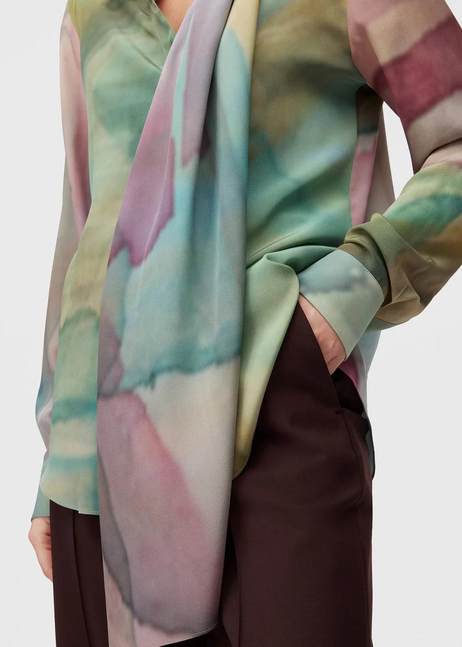 Camicia Multicolore 100% seta con sciarpa 02WFATO008SP00MLT000 RETORI