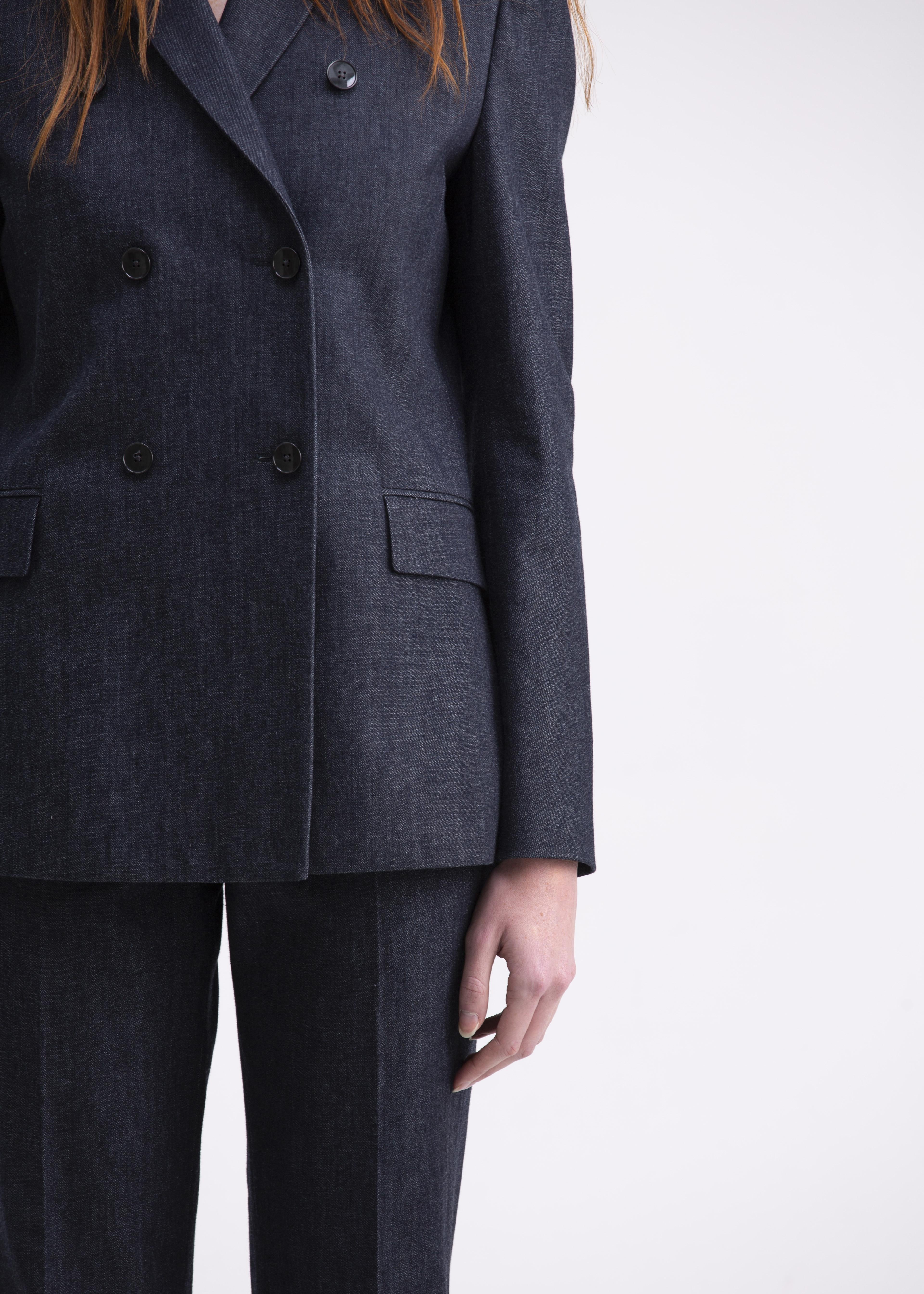 Giacca doppiopetto 6 bottoni denim GC03-22ROA1022T2820 GENTE