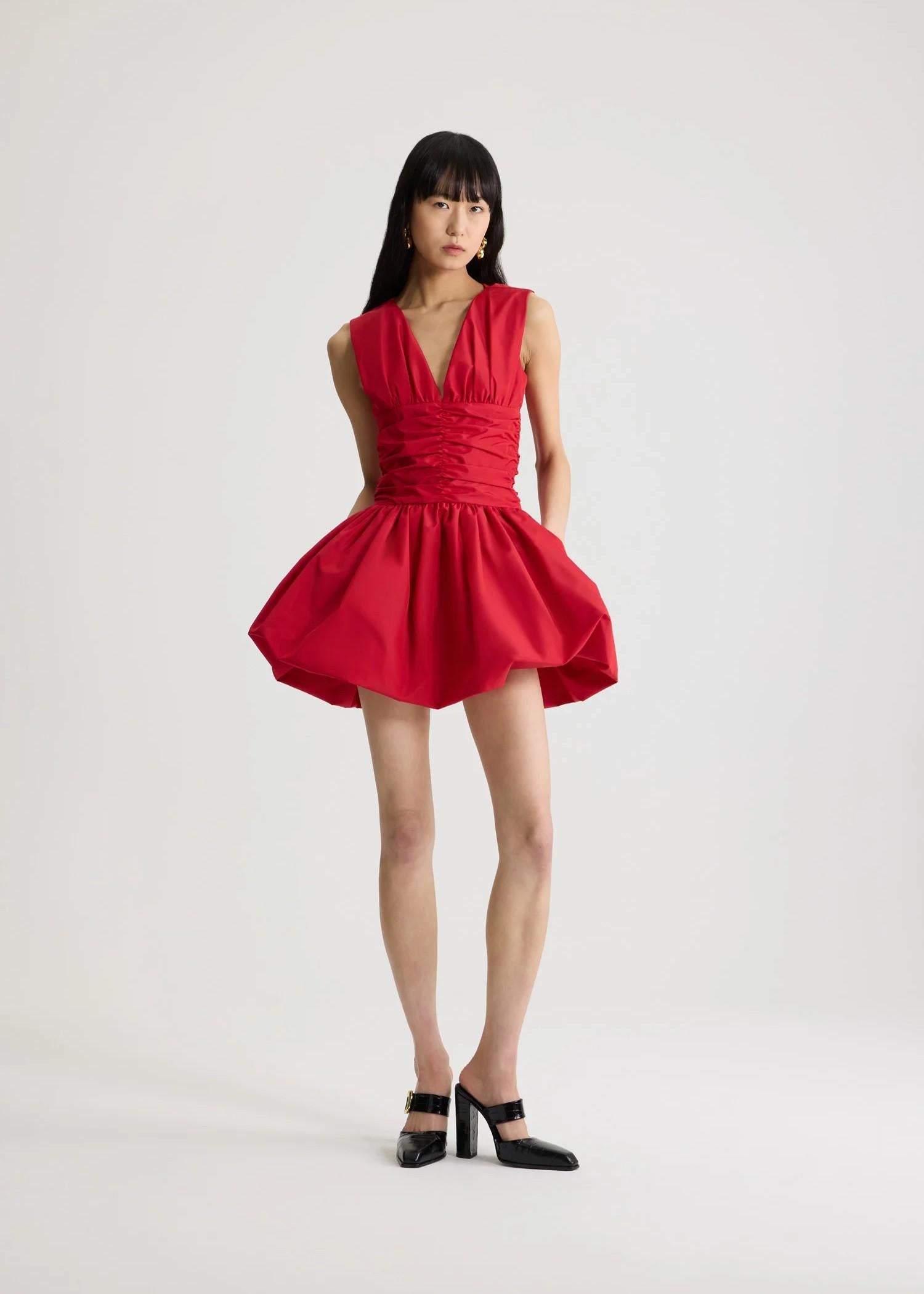 Mini abito rosso con fiocco sulla schiena DR2140011308R PATOU