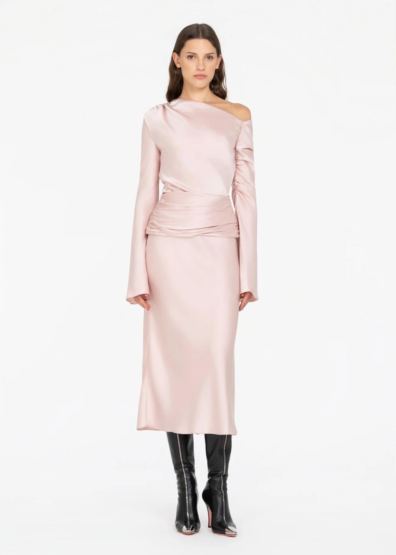 Abito midi monospalla nude 8732R10001 LES FILLES D'EVA