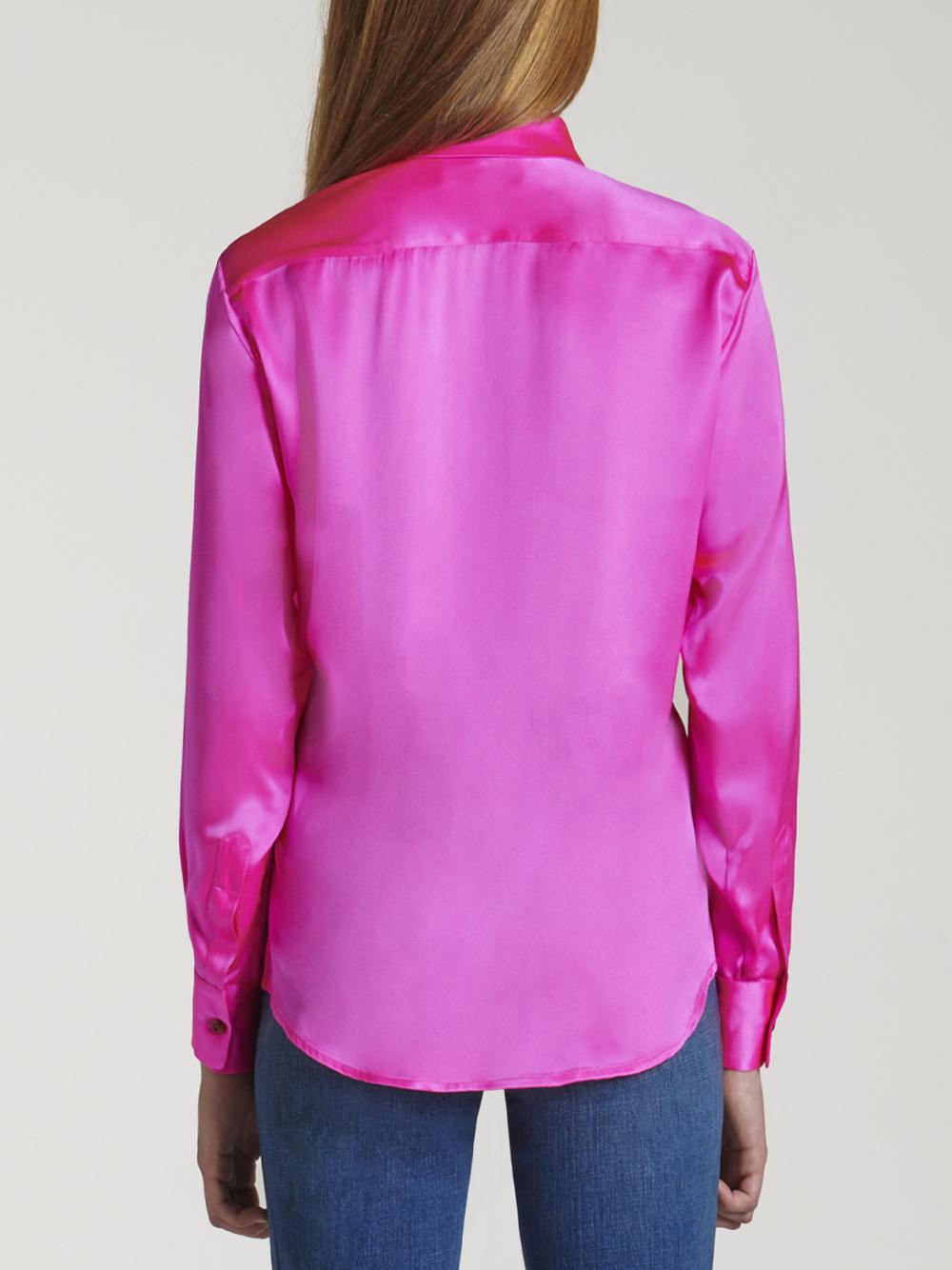 Camicia in raso fucsia 22SGDSH200FUCHSIA GENTE