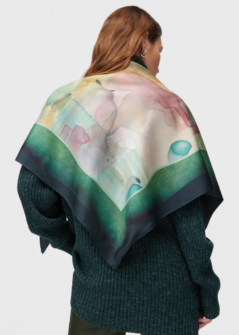 Foulard 100% seta con stampa Miko Veldkampi 02WFASA011SP00MLT000 RETORI