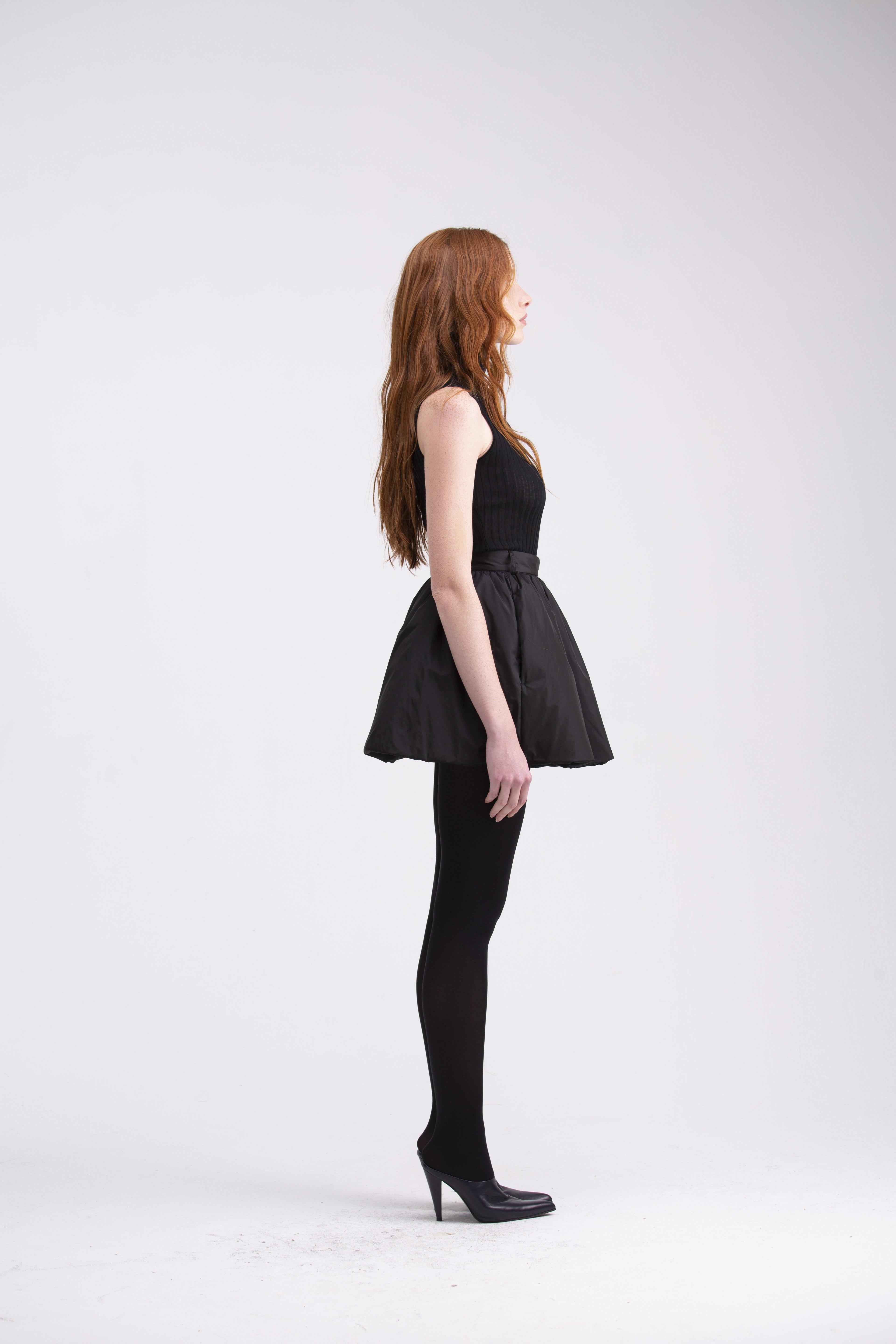 Mini gonna imbottita nera GN04ROA1010999 GENTE