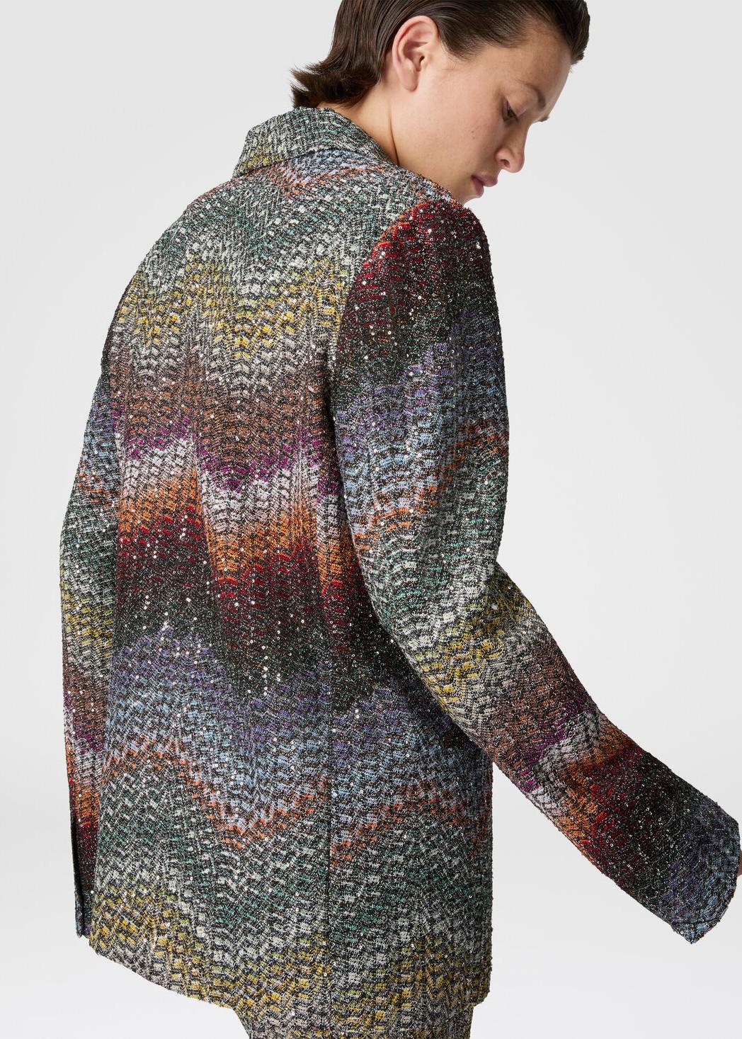 Blazer doppiopetto Multicolor in viscosa lamé con paillettes DS26SF02BC005YS72P0 MISSONI