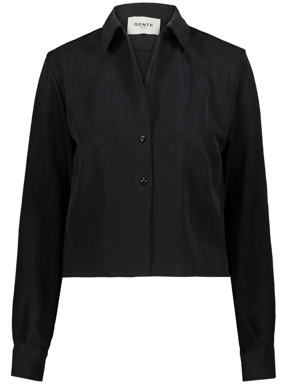 Camicia nera taglio dritto 22SGDSH202NERO GENTE