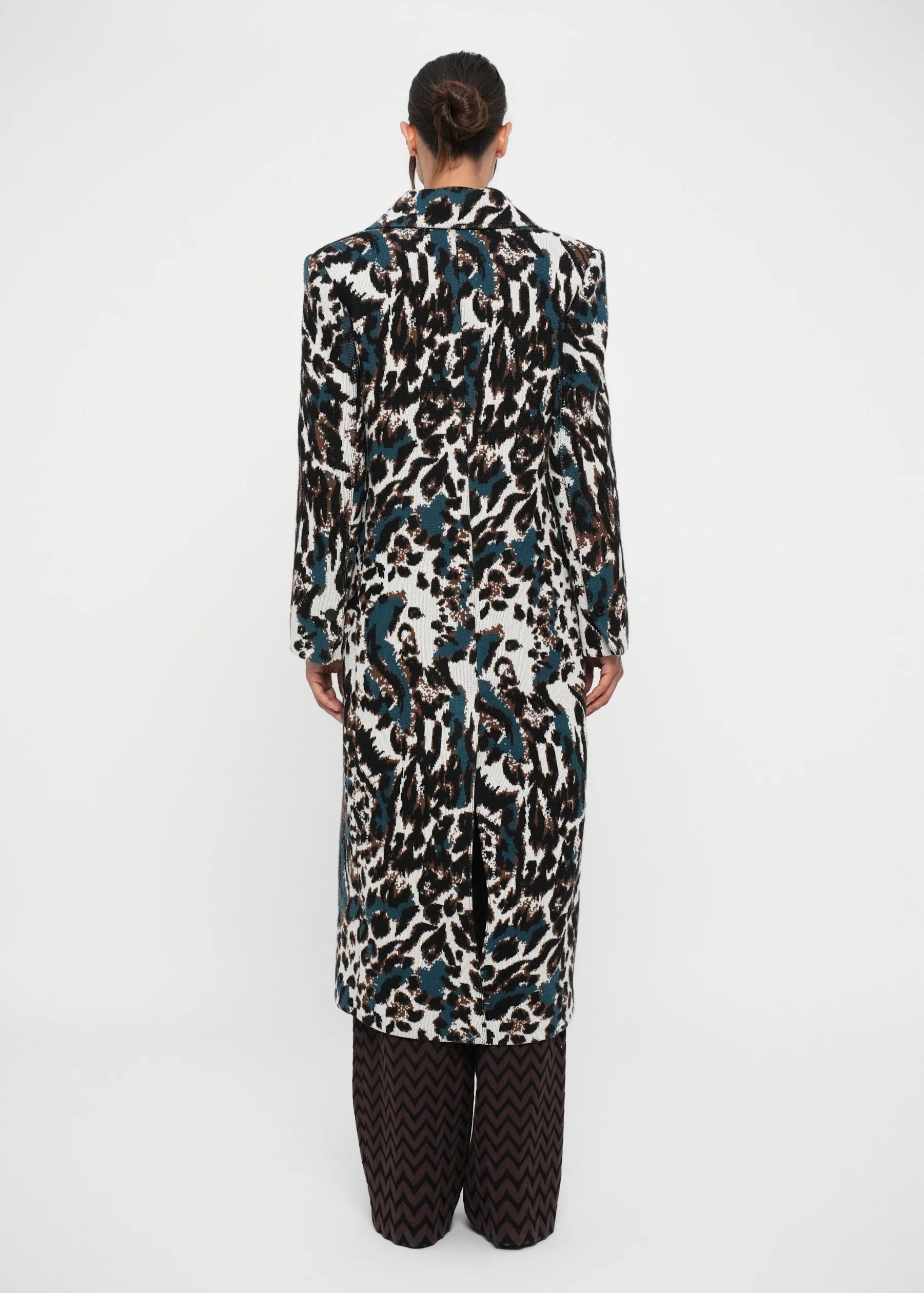 Cappotto classico fantasia animalier DS25WC0IBT009YSM9SL MISSONI