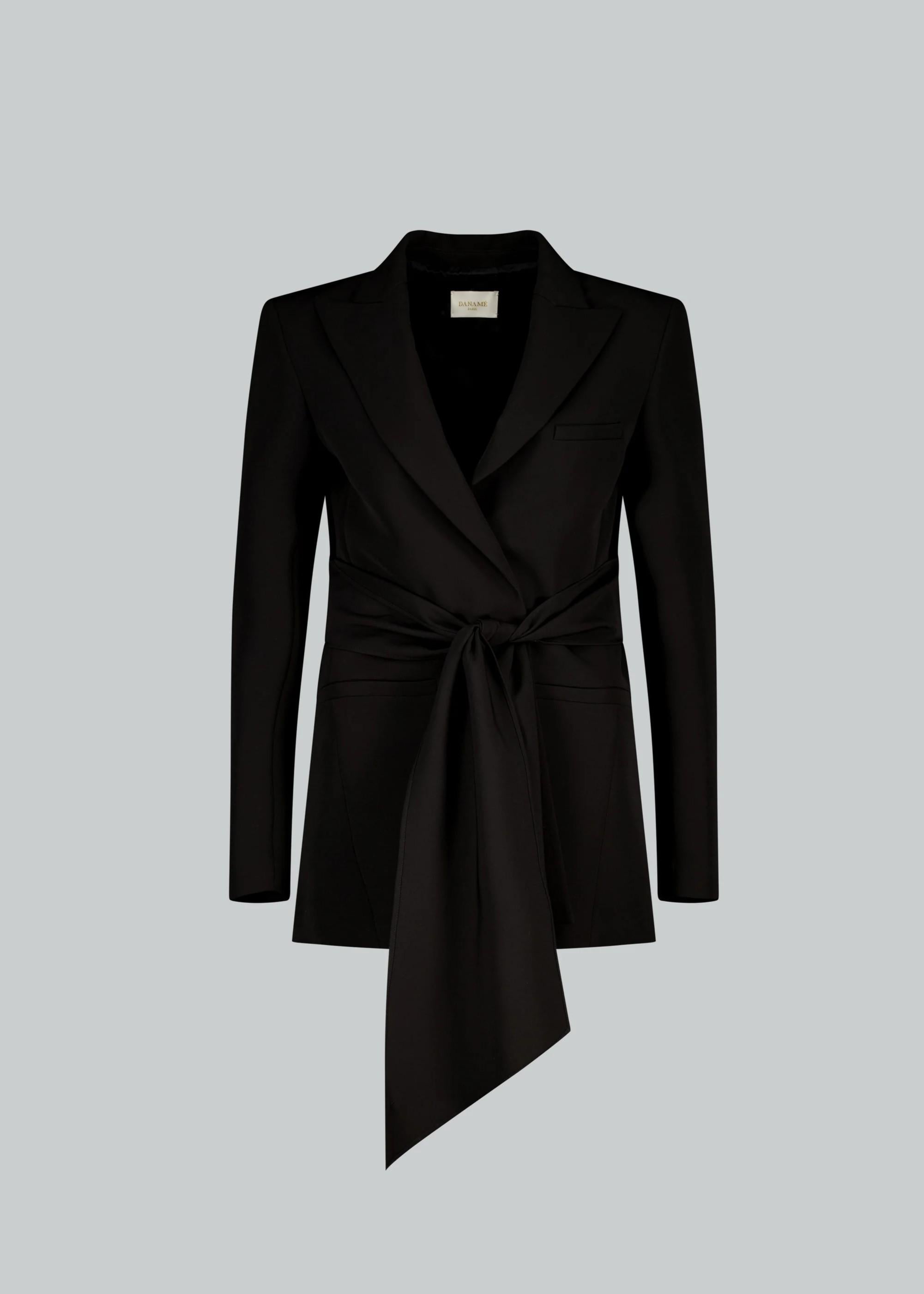 Danamè Blazer Sartoriale Sabrina Nero con cintura 126SS1804CBLACK DANAMÉ