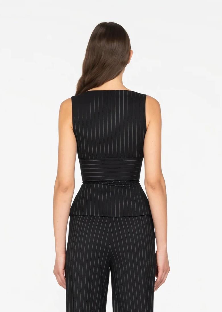 Bustier Gessato nero con lacci 8916TR40001 LES FILLES D'EVA