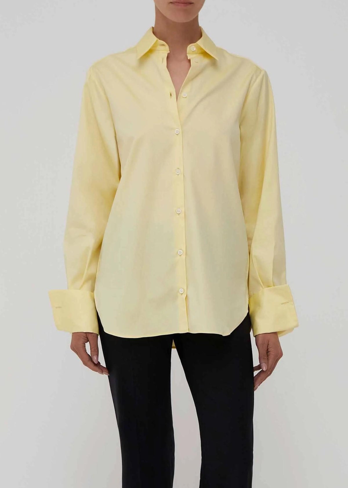 Amiya Camicia Britannia Gialla in Popeline AM39YELLOW AMIYA