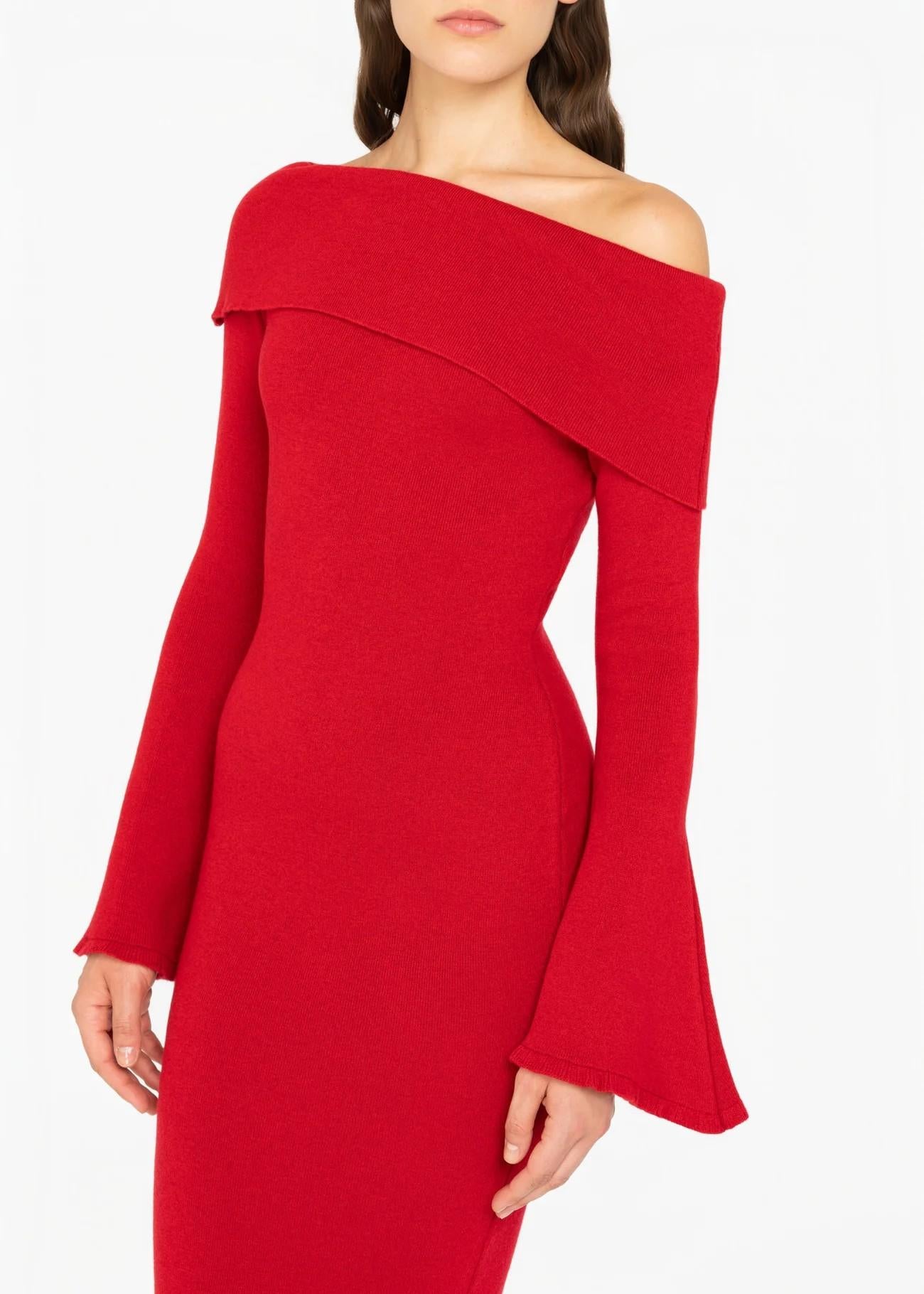 Abito Lungo monospalla in lana e cashmere 8605R10003 LES FILLES D'EVA