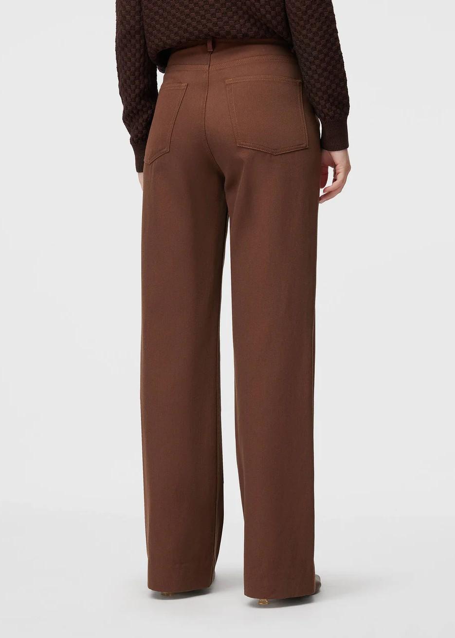 Pantaloni a gamba dritta in denim color cioccolato 02WFAPA011LF04CLA003 RETORI